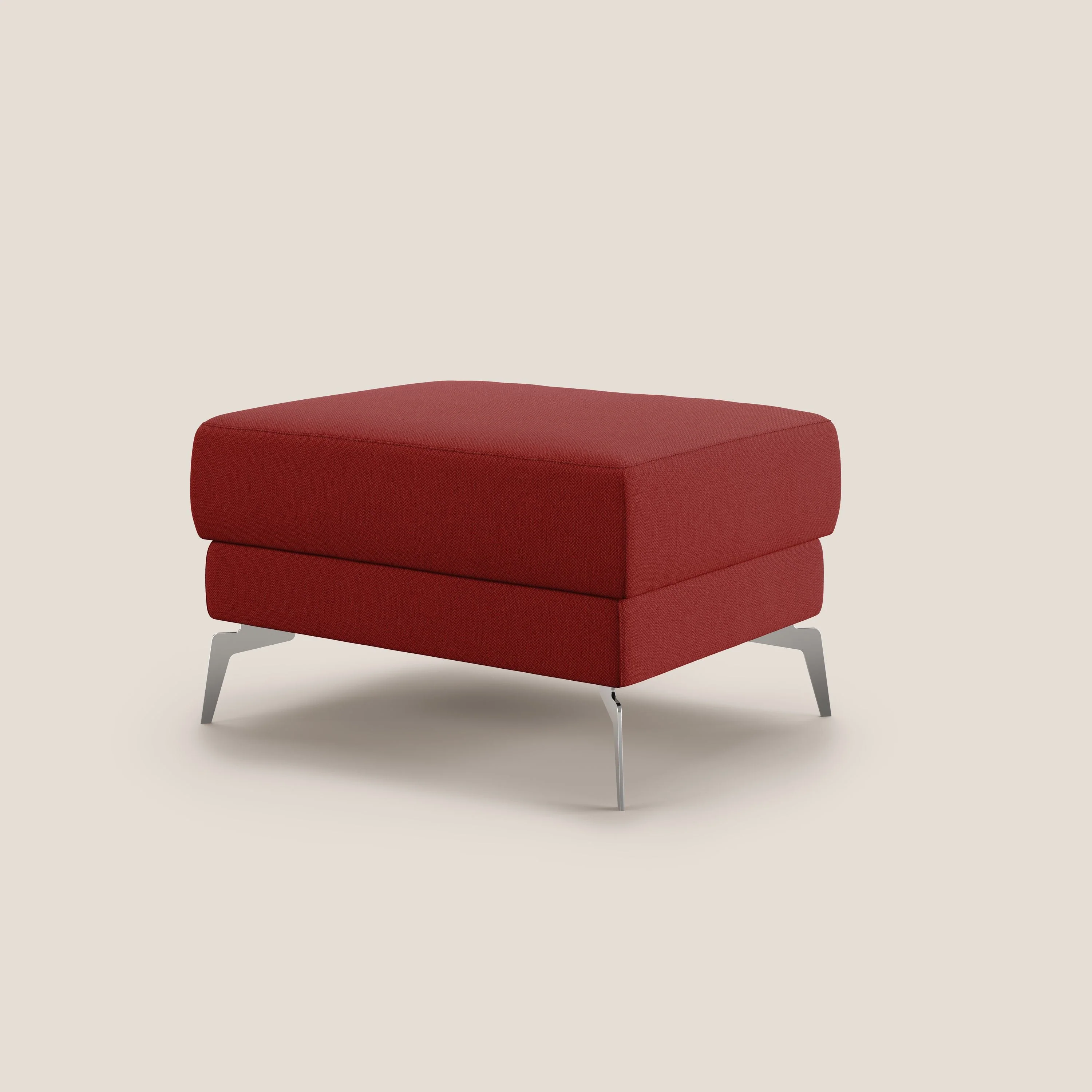 Star Pouf avec pieds hauts en tissu détachable T05 rouge - Image 4