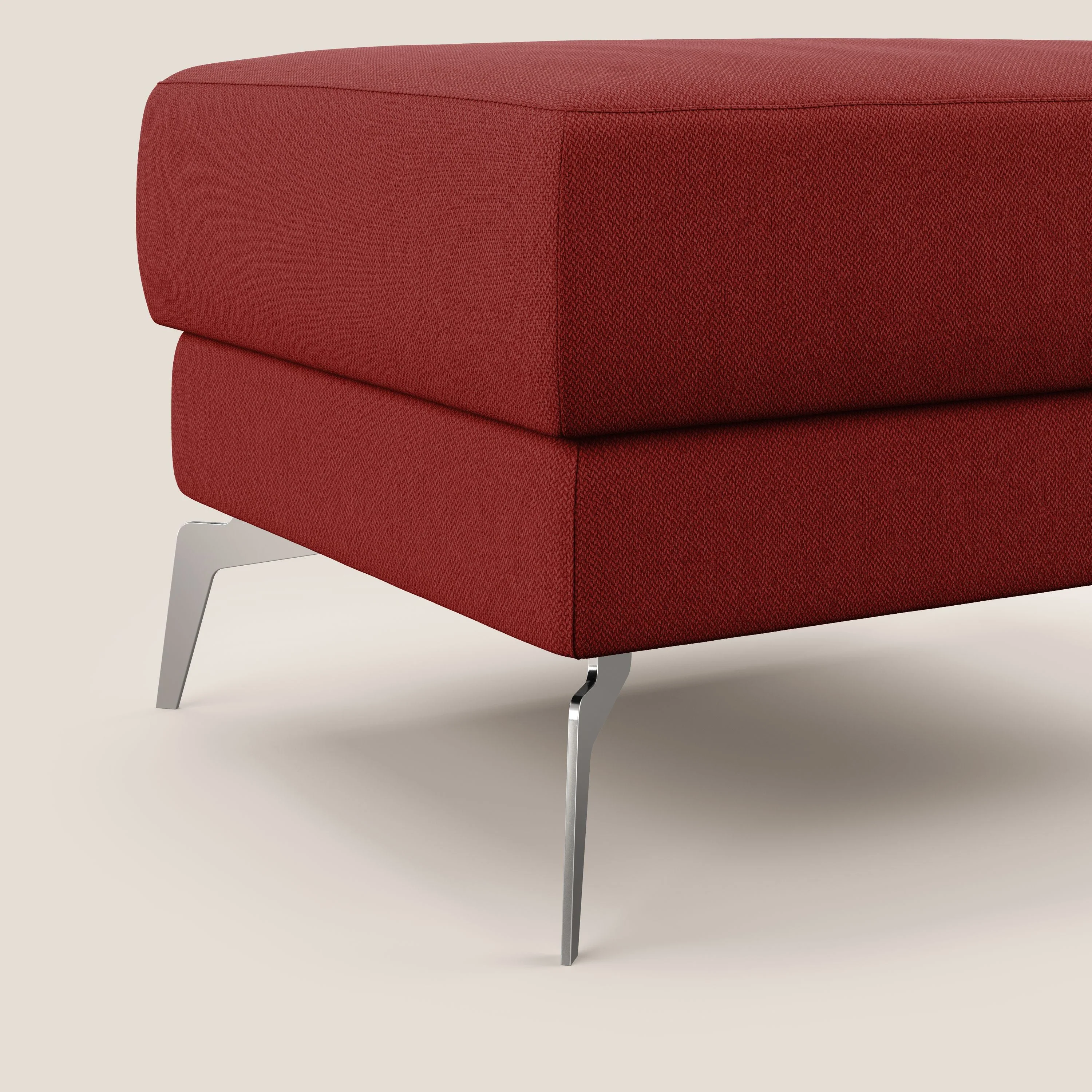 Star Pouf avec pieds hauts en tissu détachable T05 rouge - Image 5
