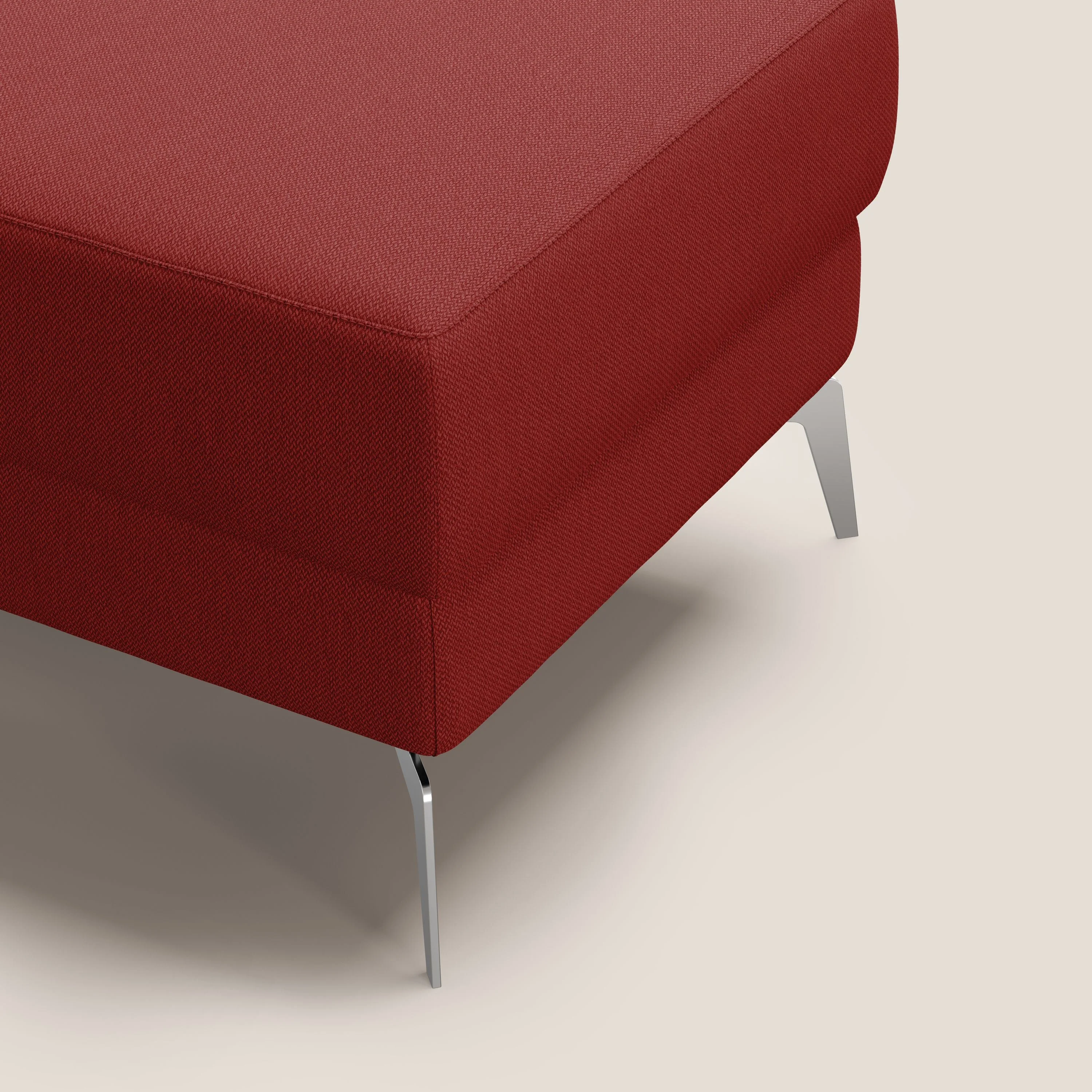 Star Pouf avec pieds hauts en tissu détachable T05 rouge - Image 7