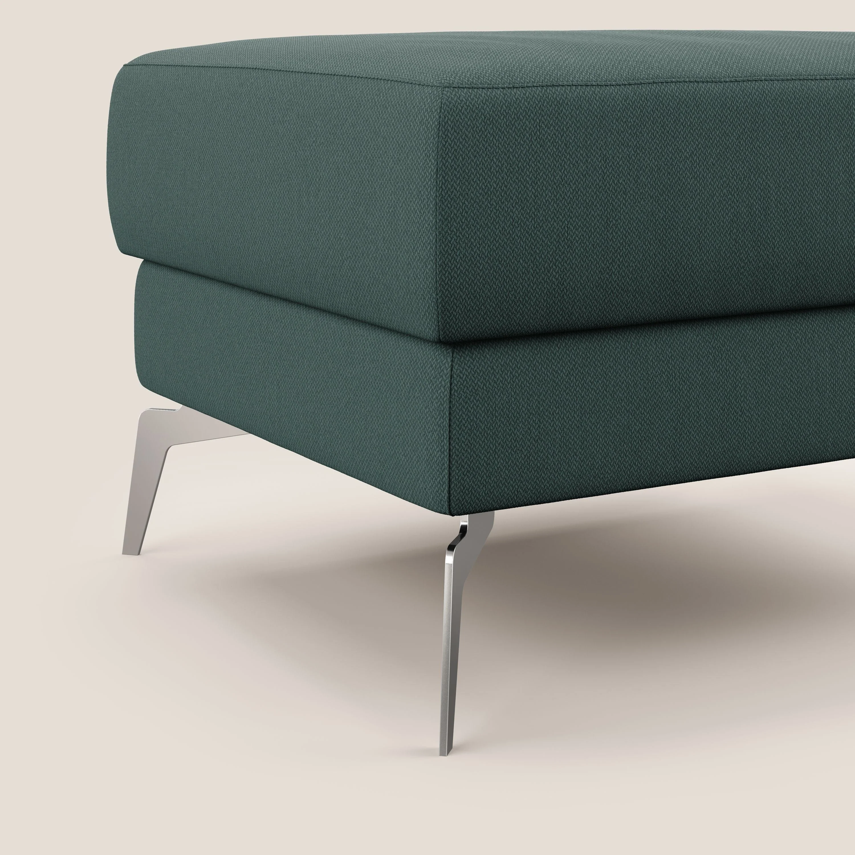 Star Pouf avec pieds hauts en tissu détachable T05 vert - Image 5