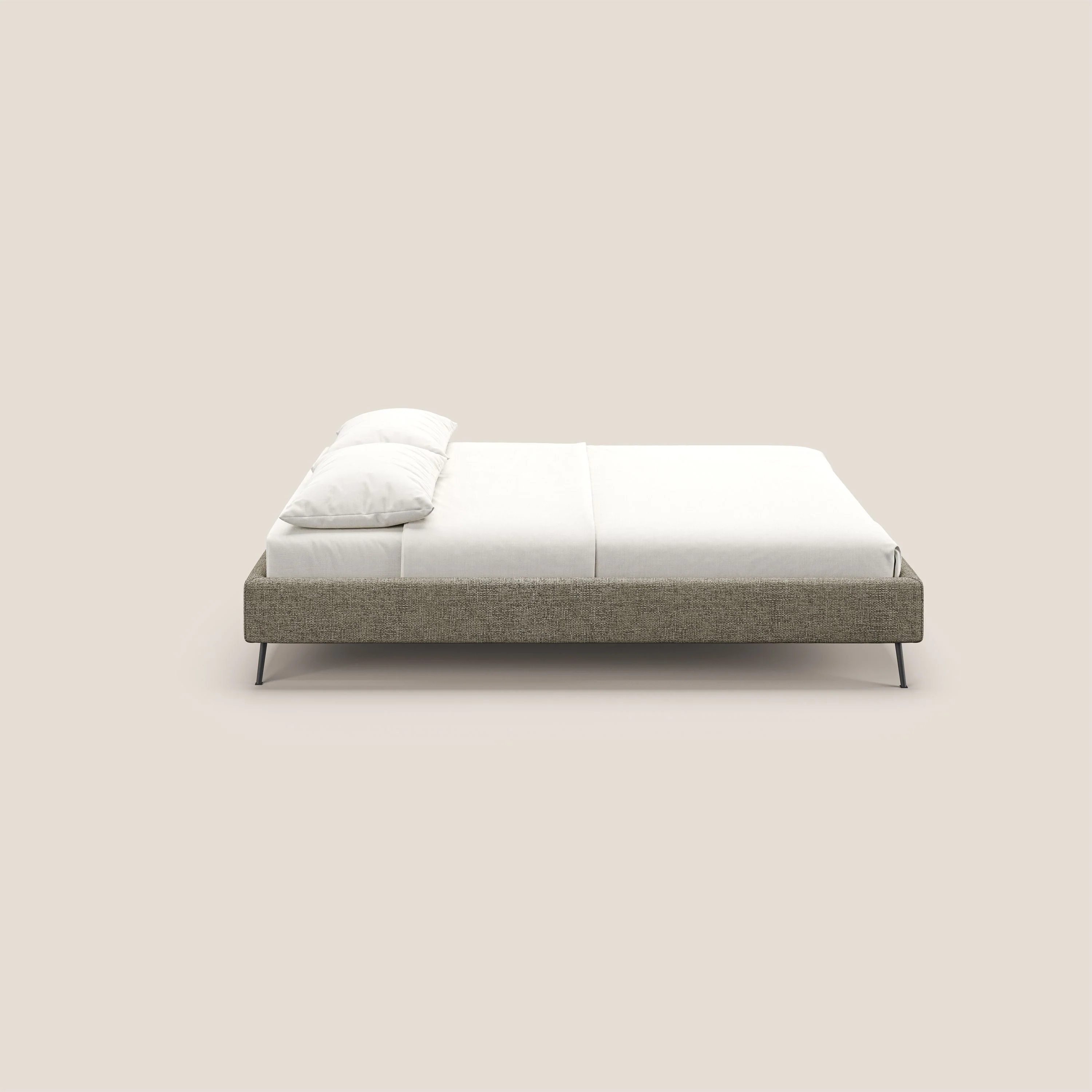 Steve sommier avec pieds hauts en tissu imperméable T10 Taupe tortora - Image 3