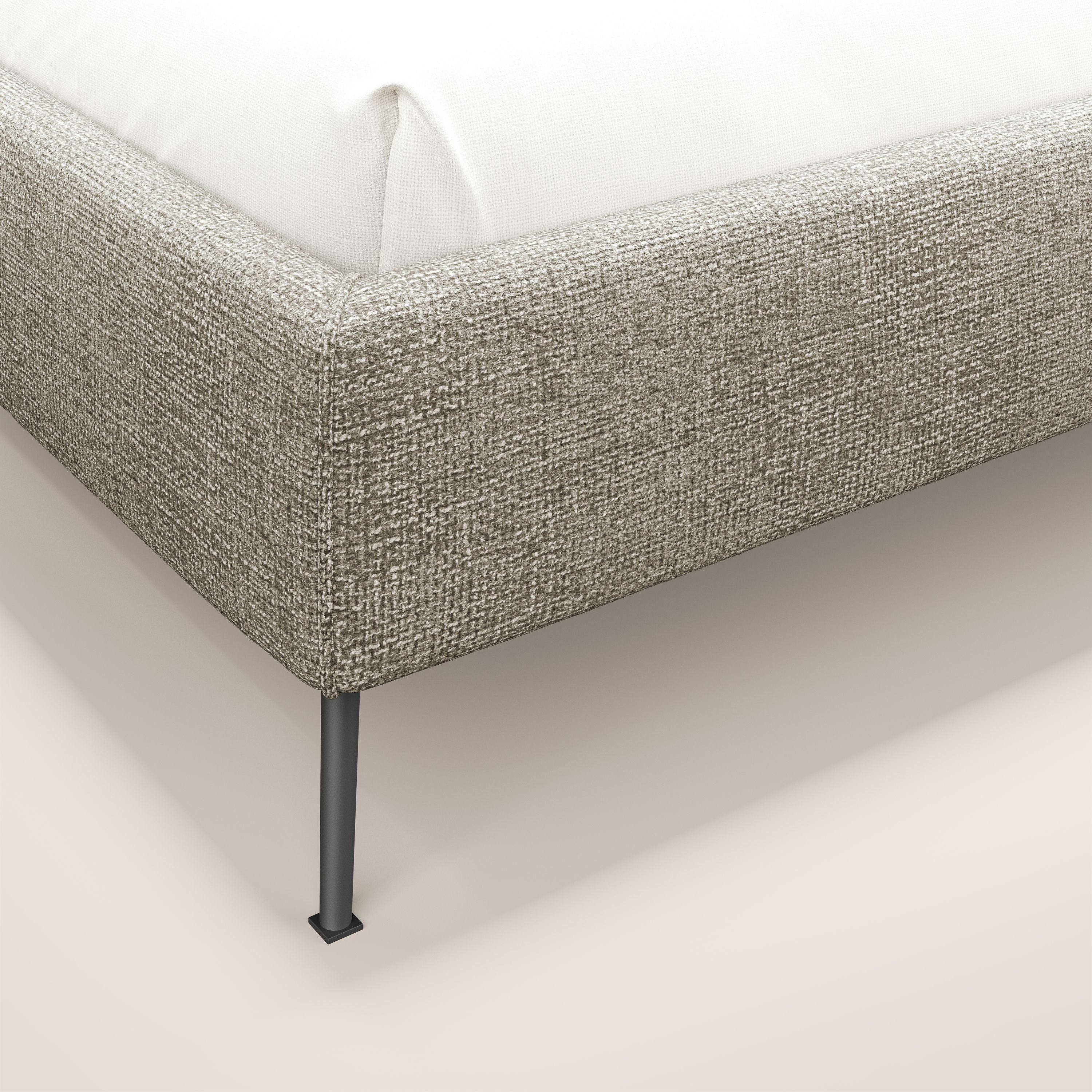 Steve sommier avec pieds hauts en tissu imperméable T10 Taupe tortora - Image 5