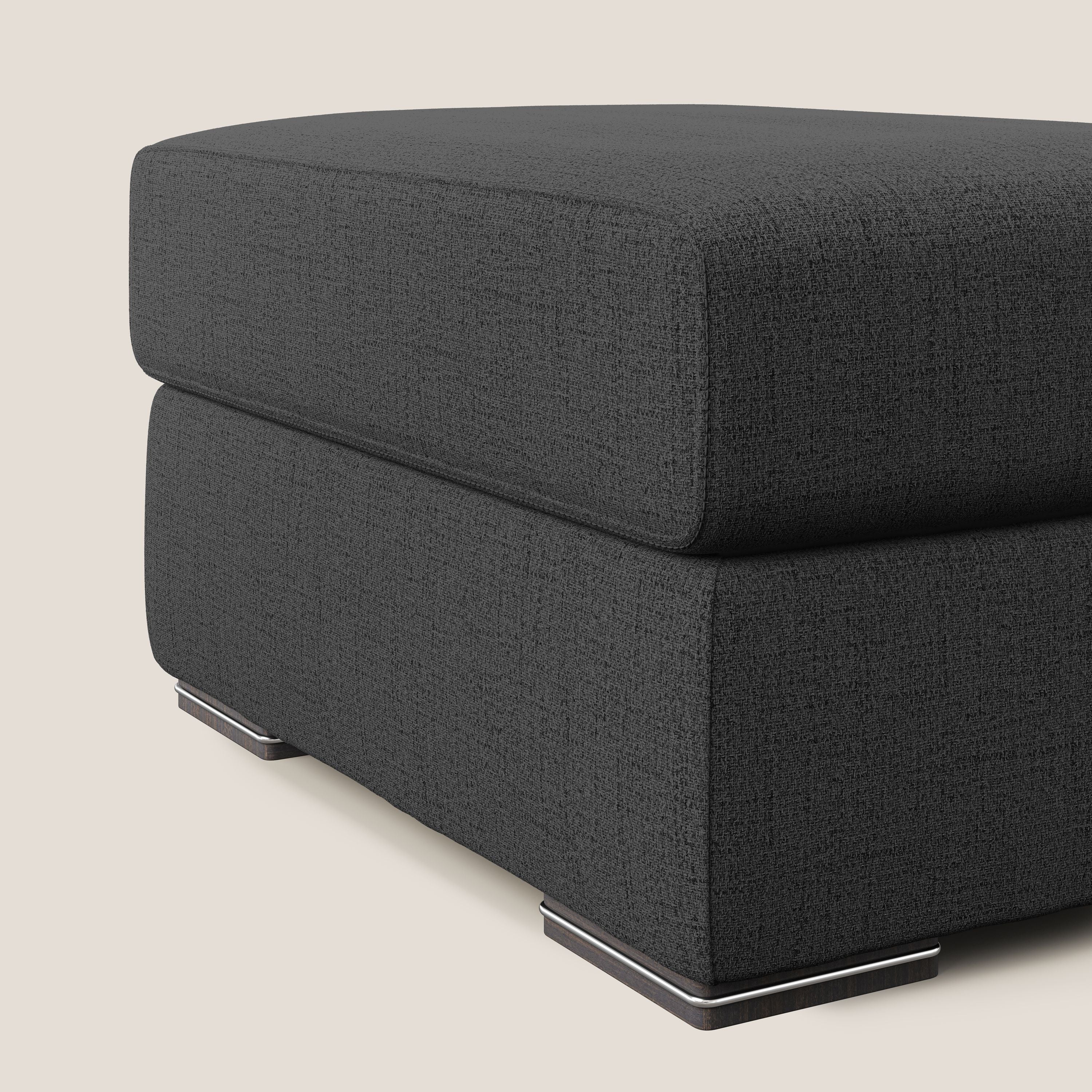 Sun pouf coffre en tissu imperméable flammé T03 anthracite - Image 3