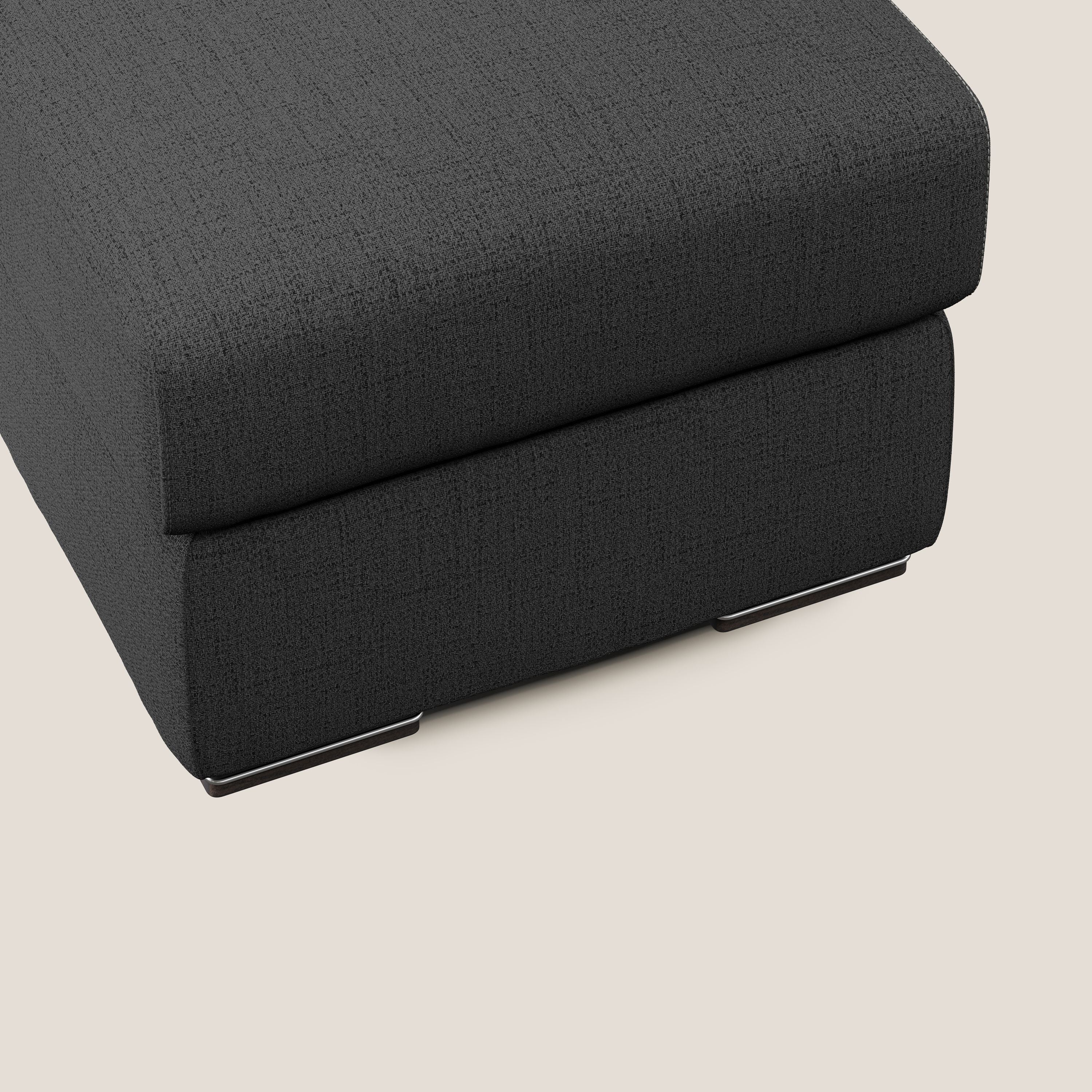 Sun pouf coffre en tissu imperméable flammé T03 anthracite - Image 4