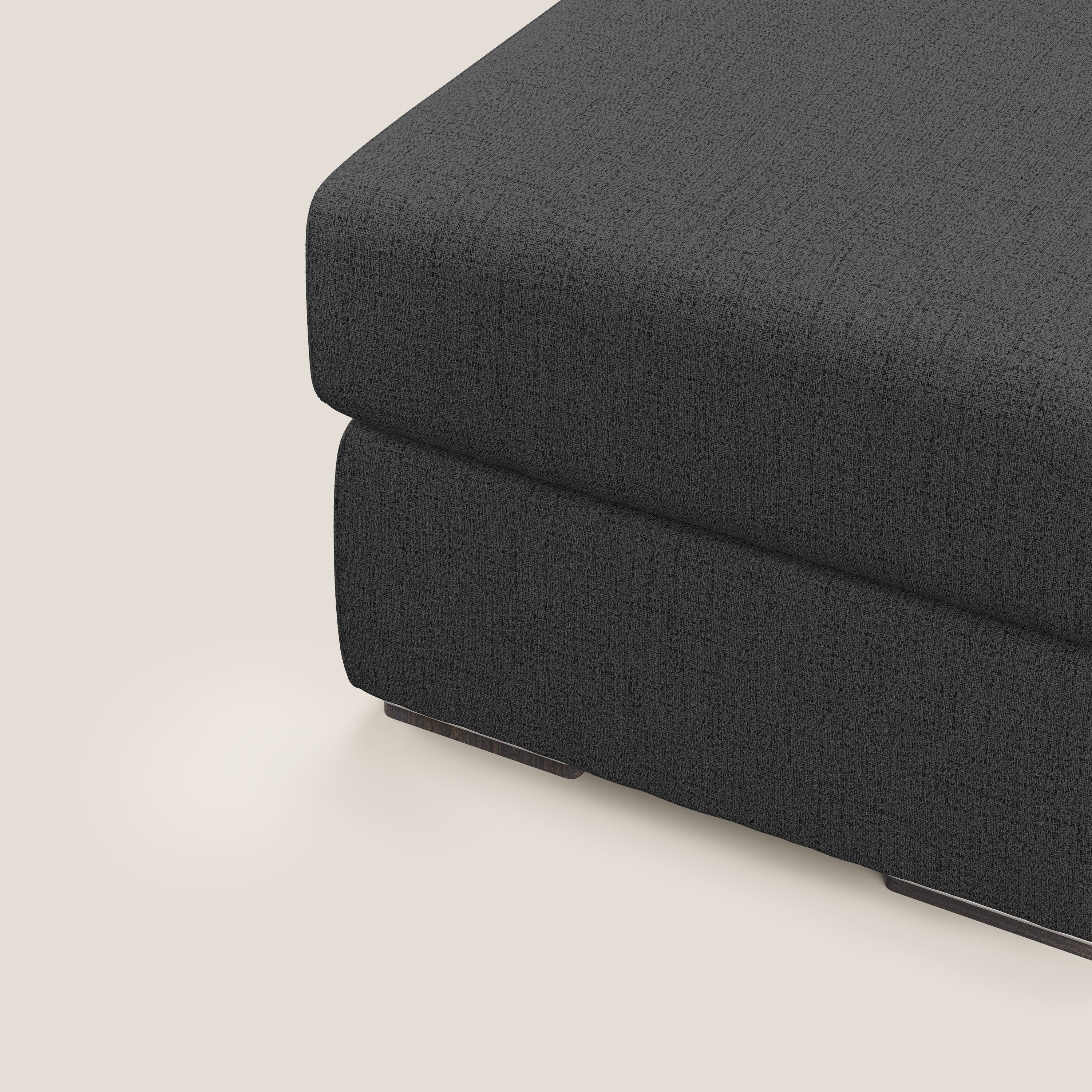Sun pouf coffre en tissu imperméable flammé T03 anthracite - Image 5