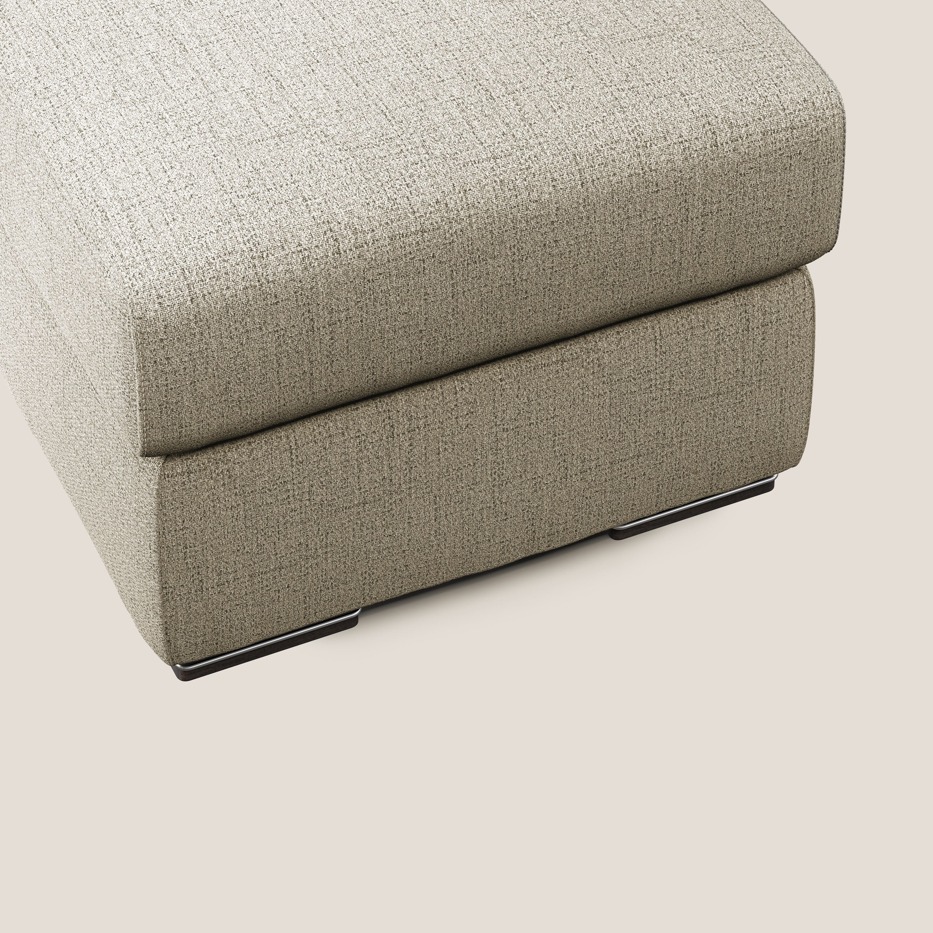 Sun pouf coffre en tissu imperméable flammé T03 beige - Image 4