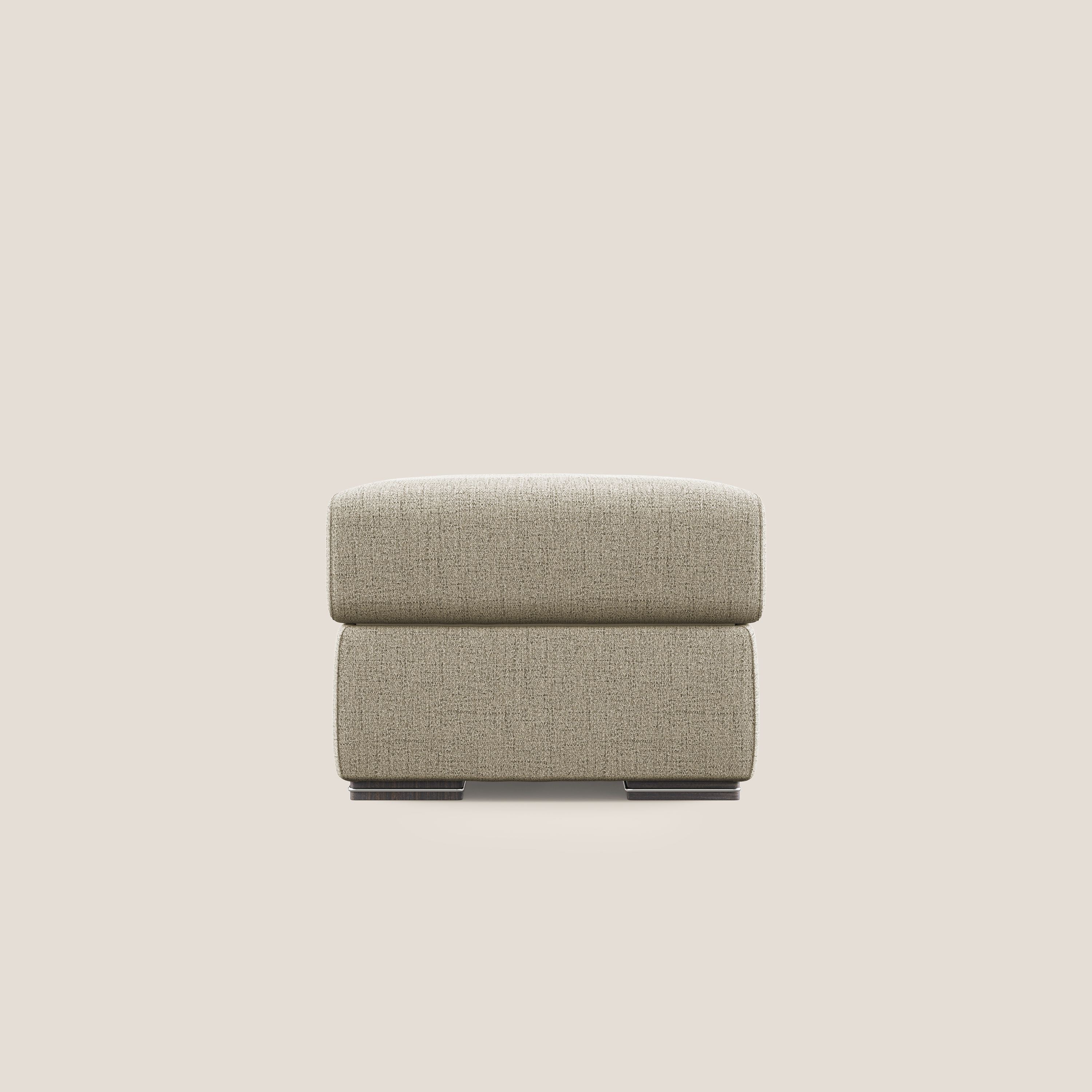 Sun pouf coffre en tissu imperméable flammé T03 beige - Image 7