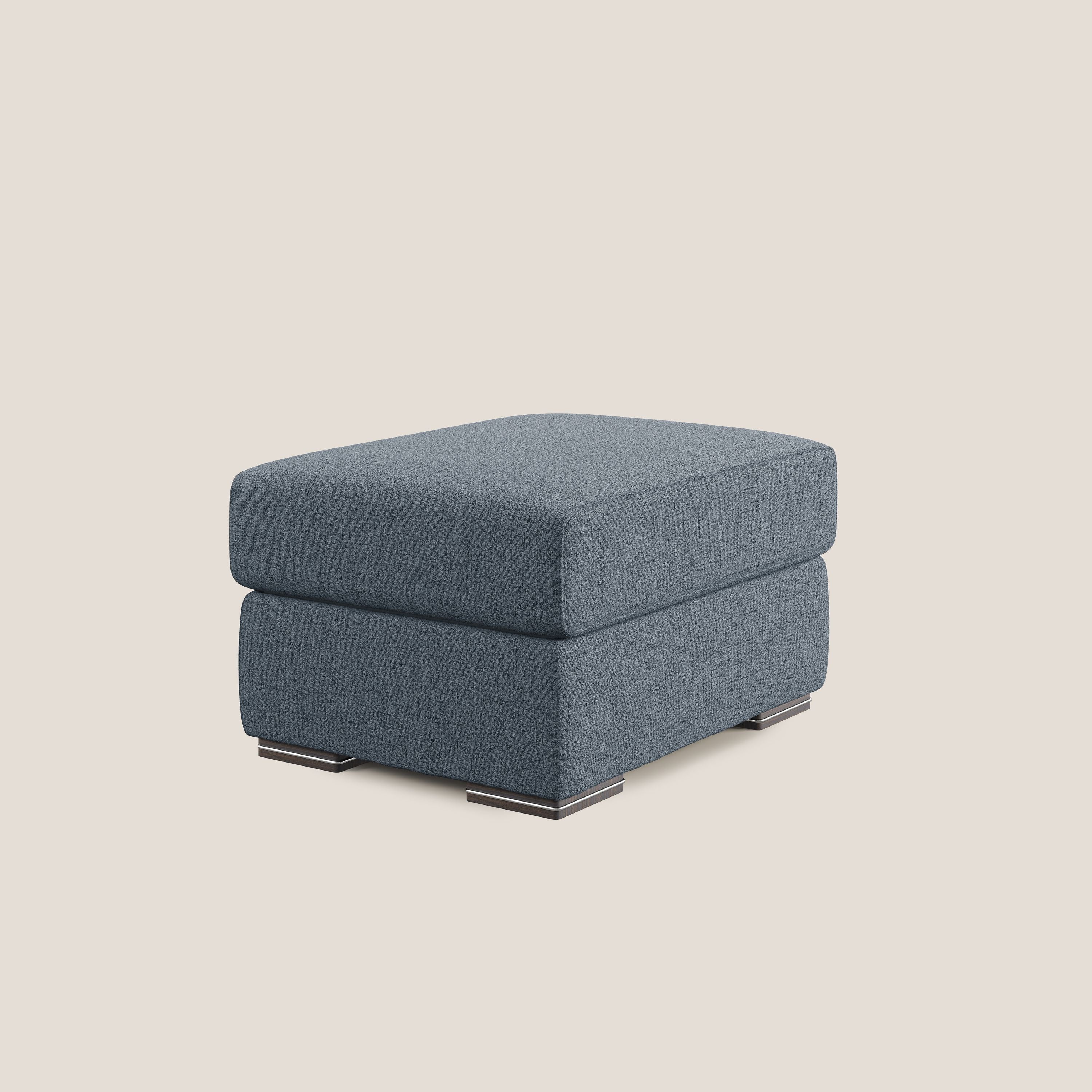 Sun pouf coffre en tissu imperméable flammé T03 bleu - Image 3