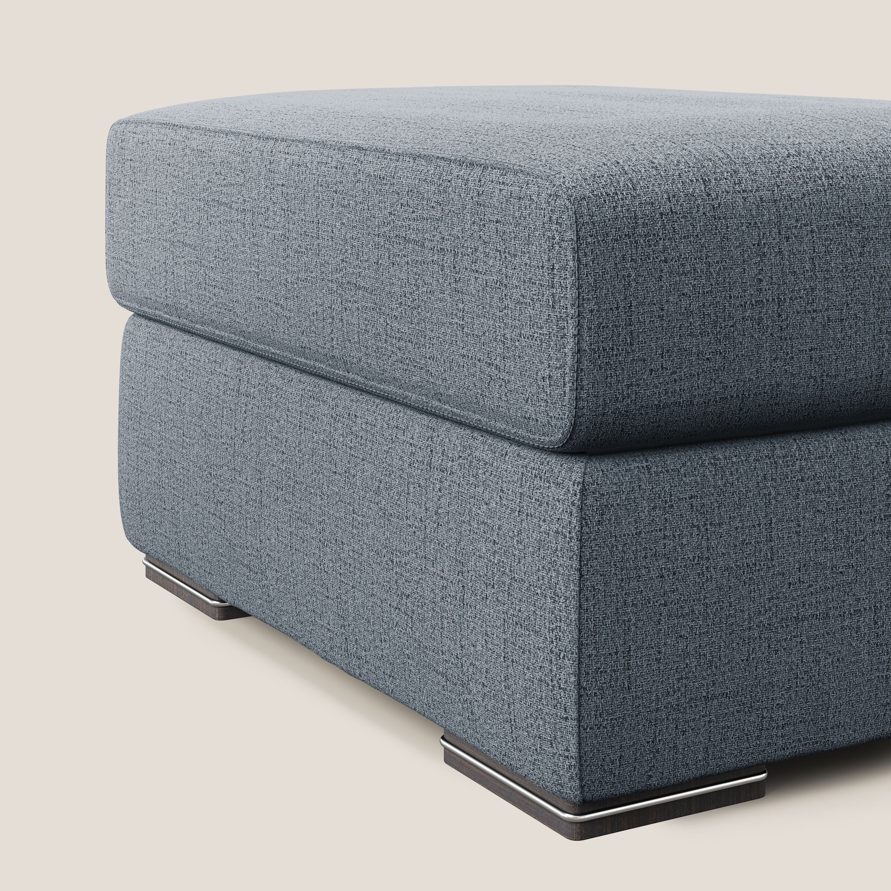 Sun pouf coffre en tissu imperméable flammé T03 bleu - Image 4