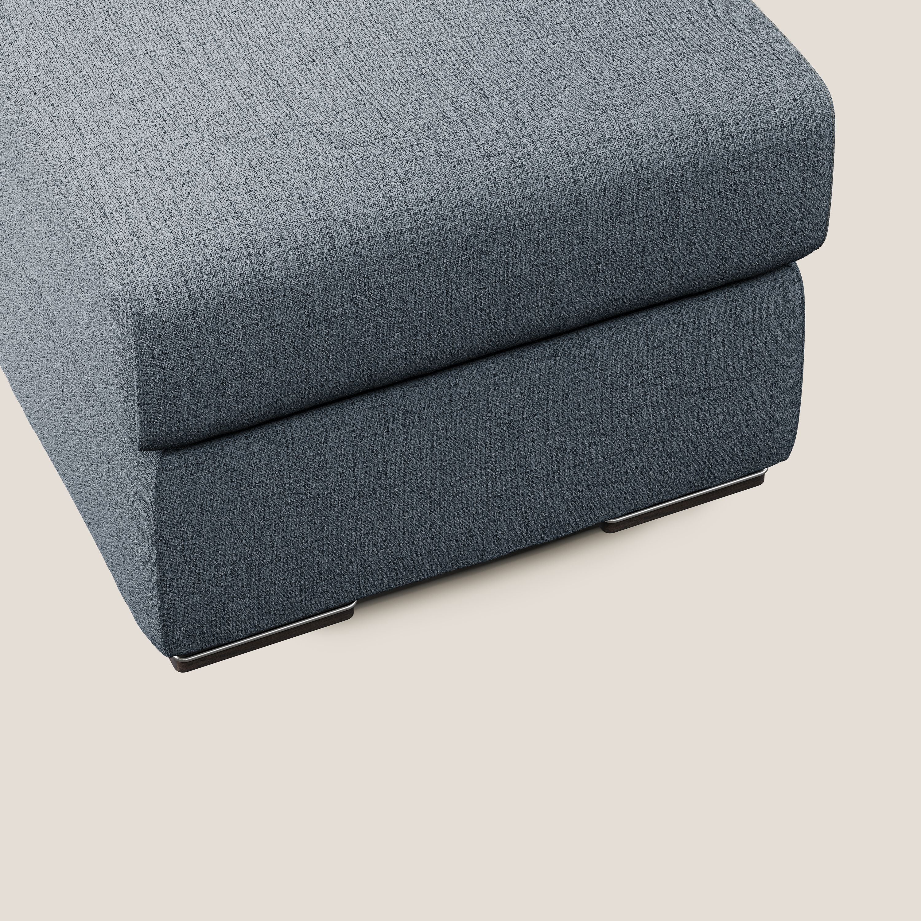Sun pouf coffre en tissu imperméable flammé T03 bleu - Image 5