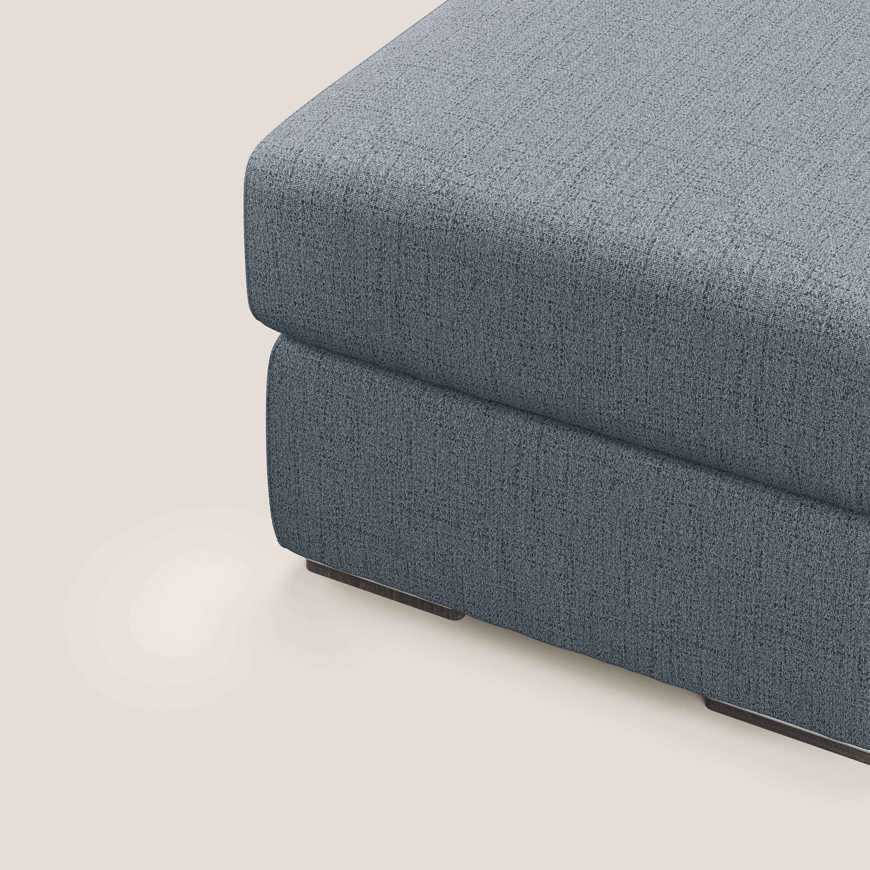 Sun pouf coffre en tissu imperméable flammé T03 bleu - Image 6