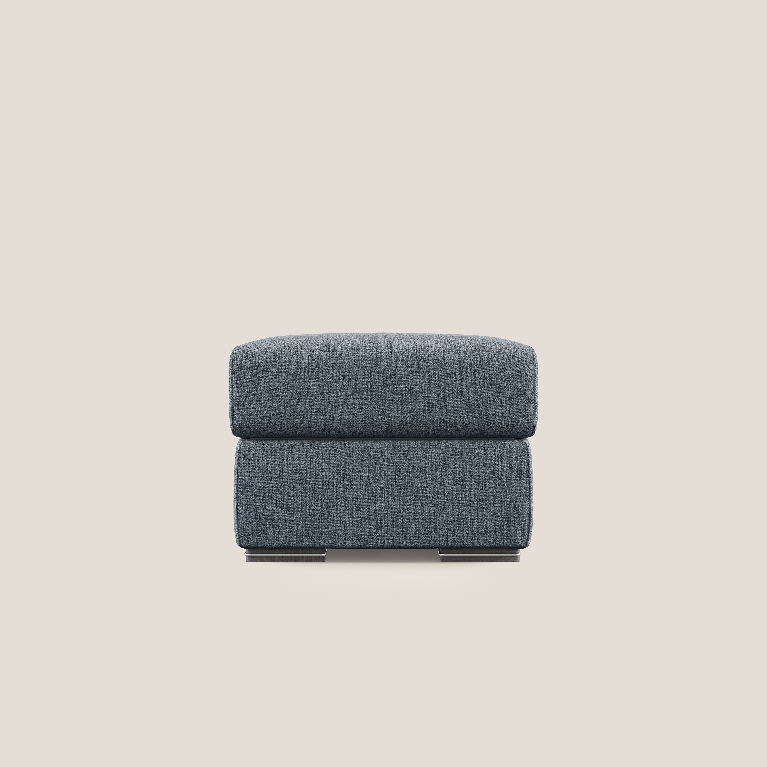 Sun pouf coffre en tissu imperméable flammé T03 bleu - Image 8