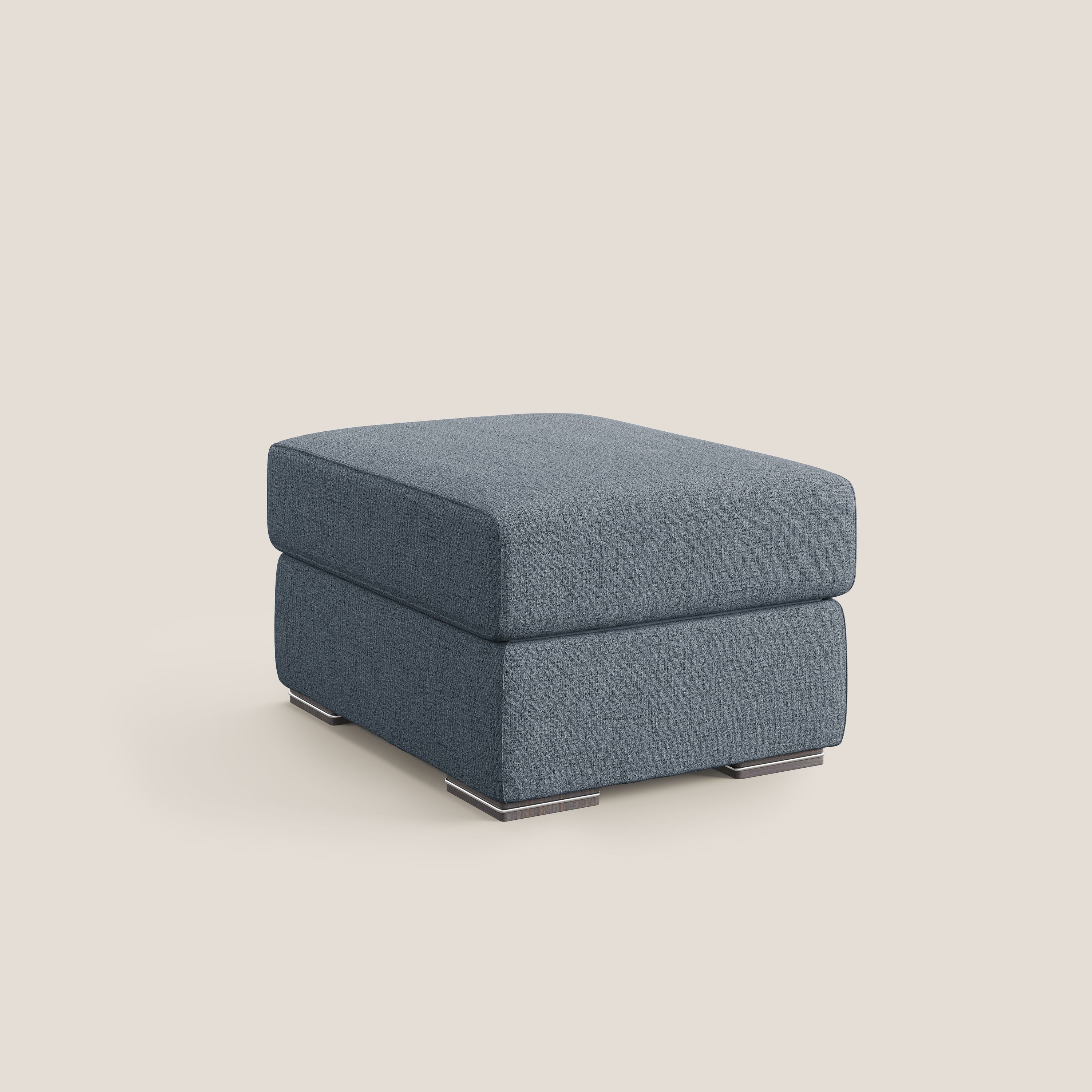 Sun pouf coffre en tissu imperméable flammé T03 bleu - Image 9