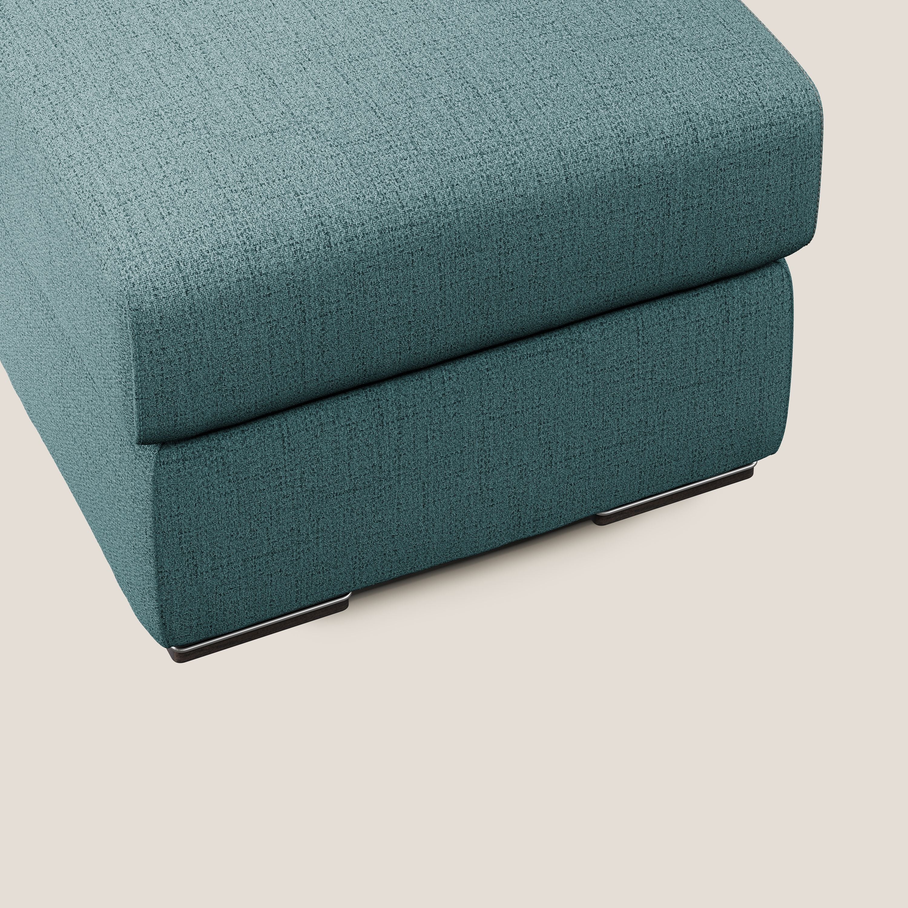 Sun pouf coffre en tissu imperméable flammé T03 bleu ciel - Image 4