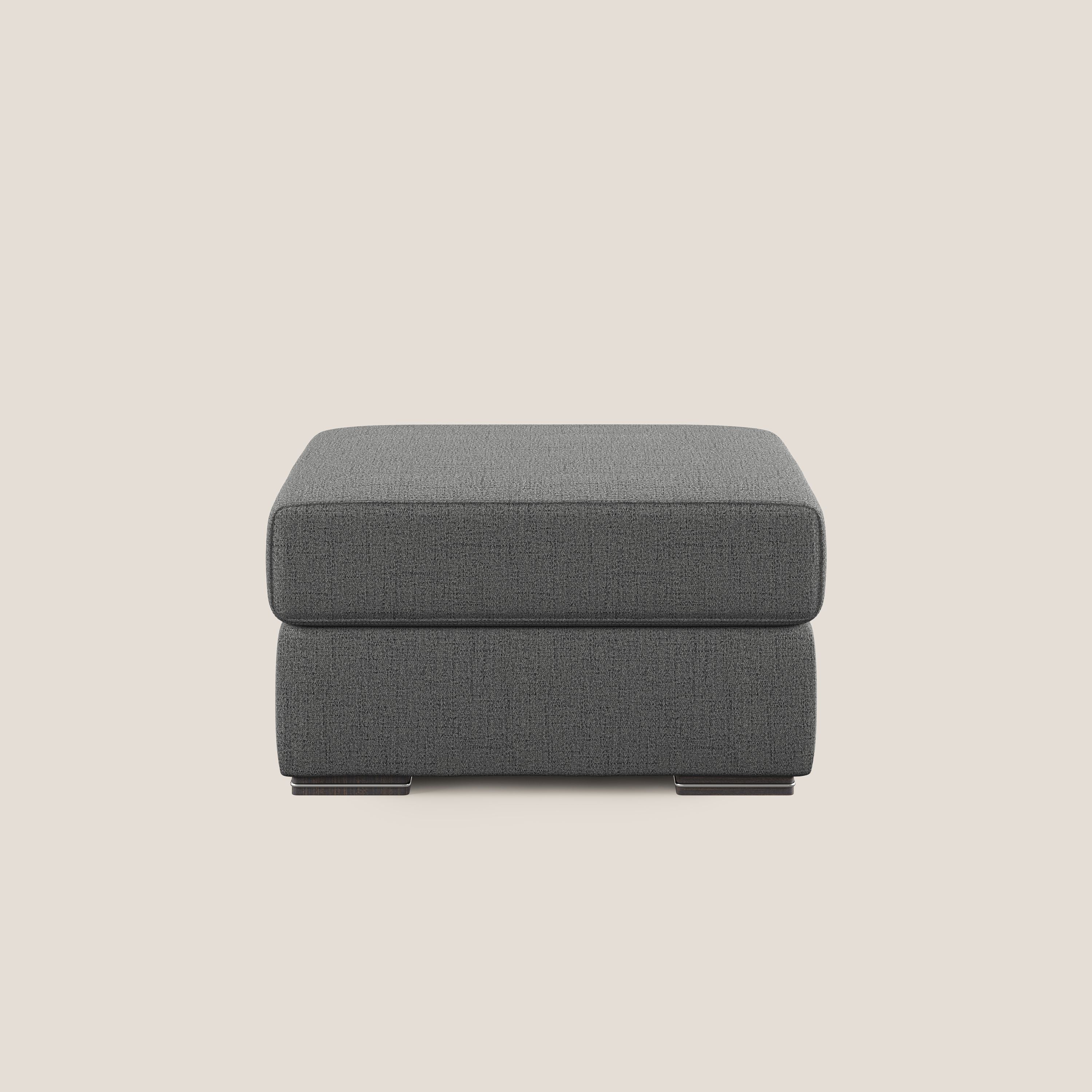 Sun pouf coffre en tissu imperméable flammé T03 gris
