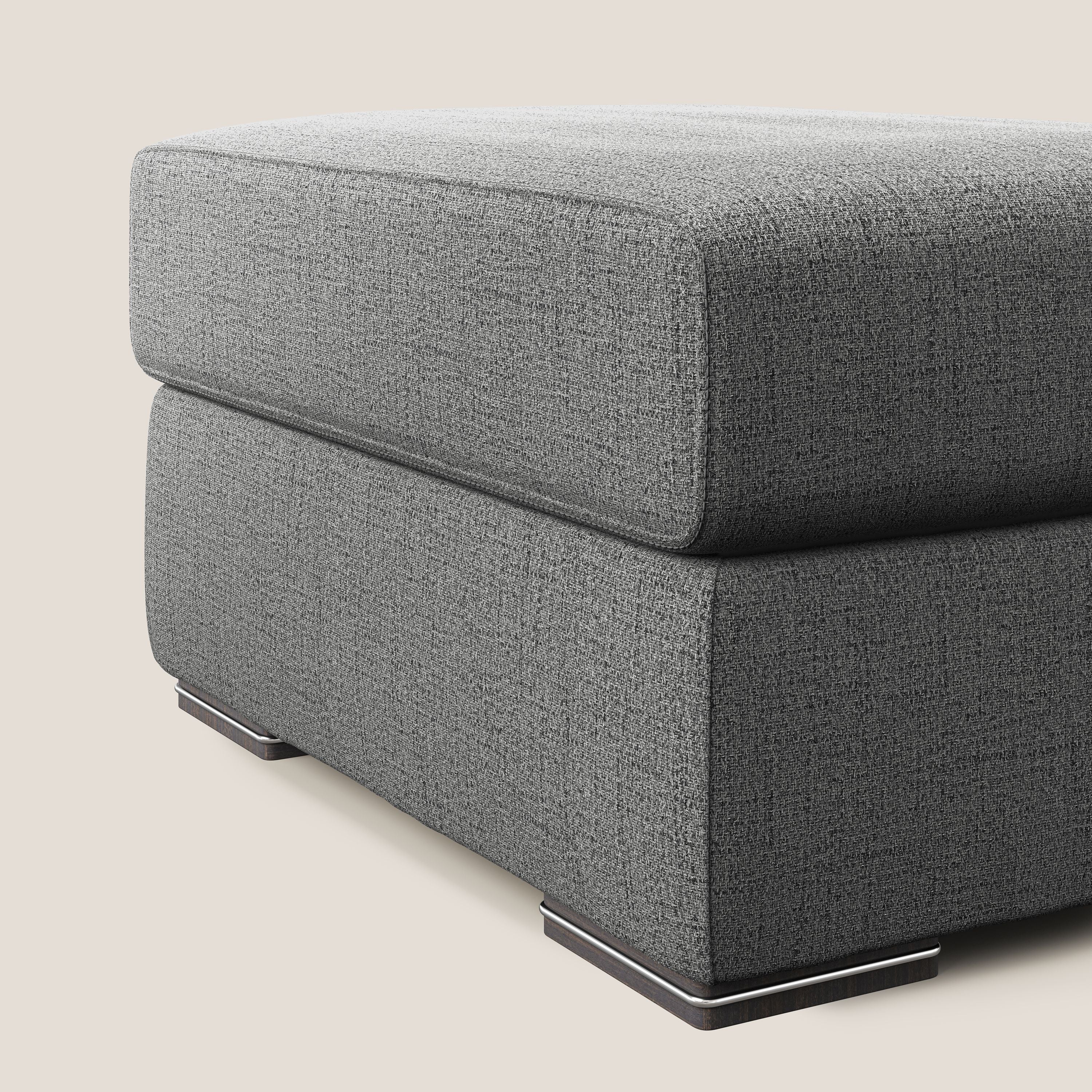 Sun pouf coffre en tissu imperméable flammé T03 gris - Image 3