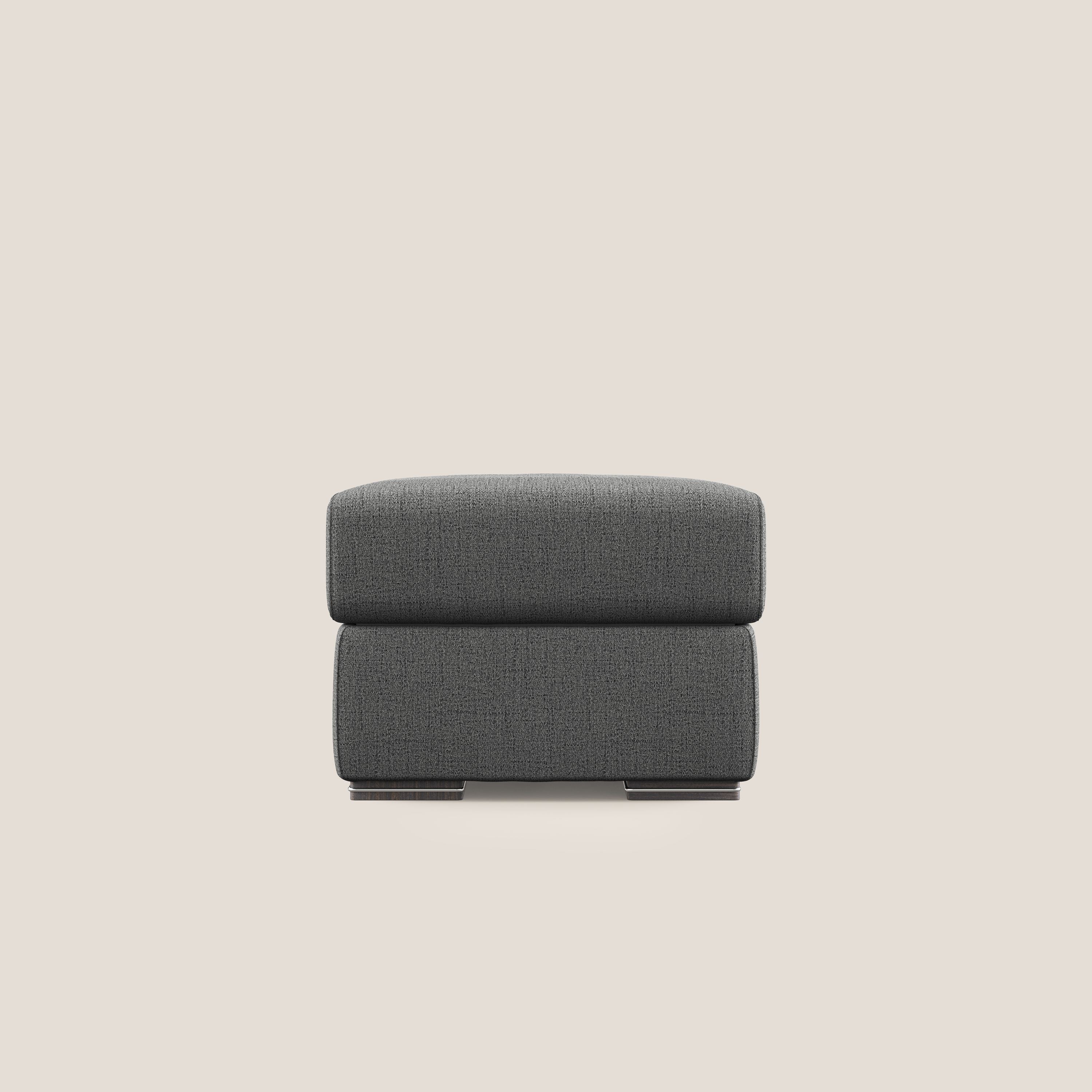 Sun pouf coffre en tissu imperméable flammé T03 gris - Image 7