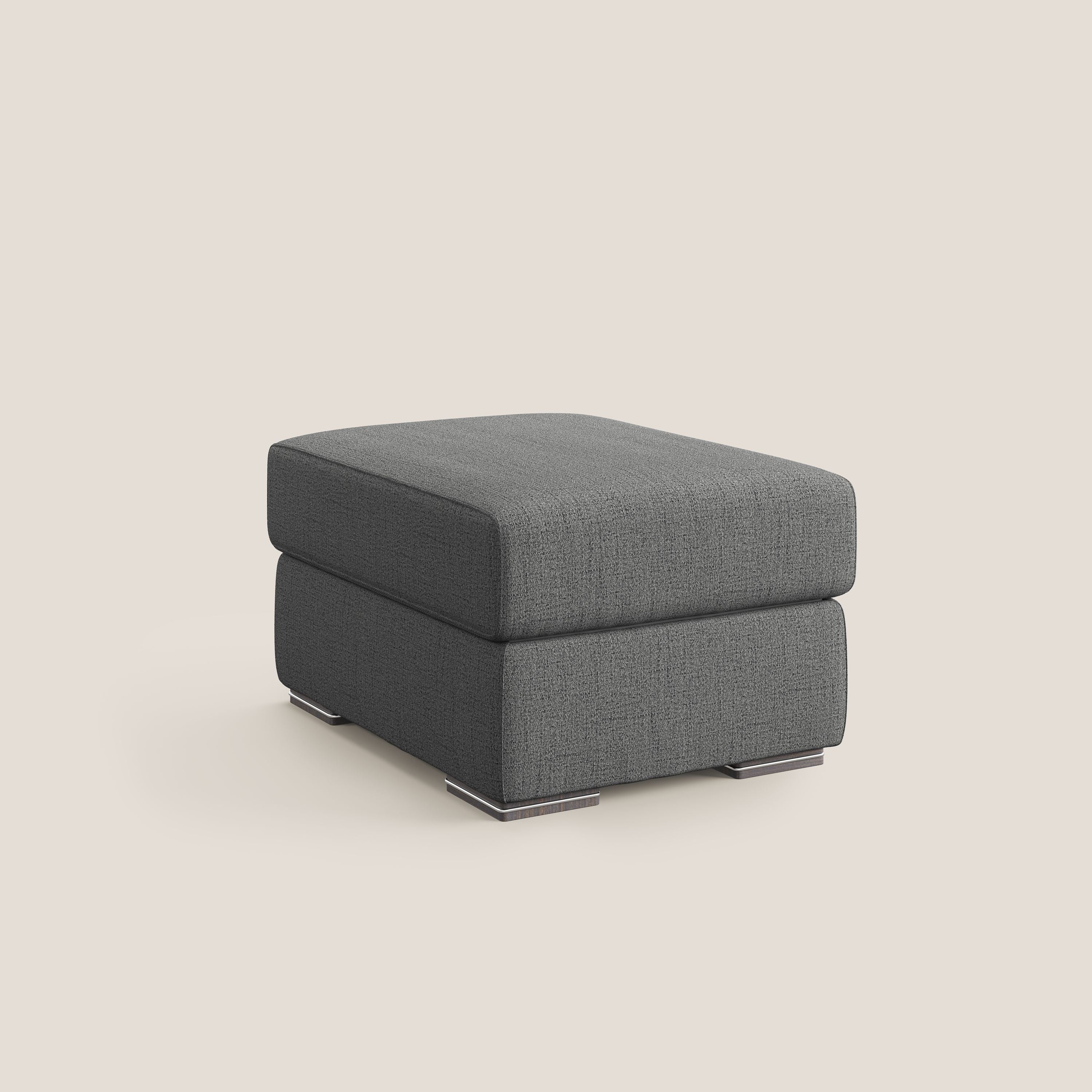 Sun pouf coffre en tissu imperméable flammé T03 gris - Image 8