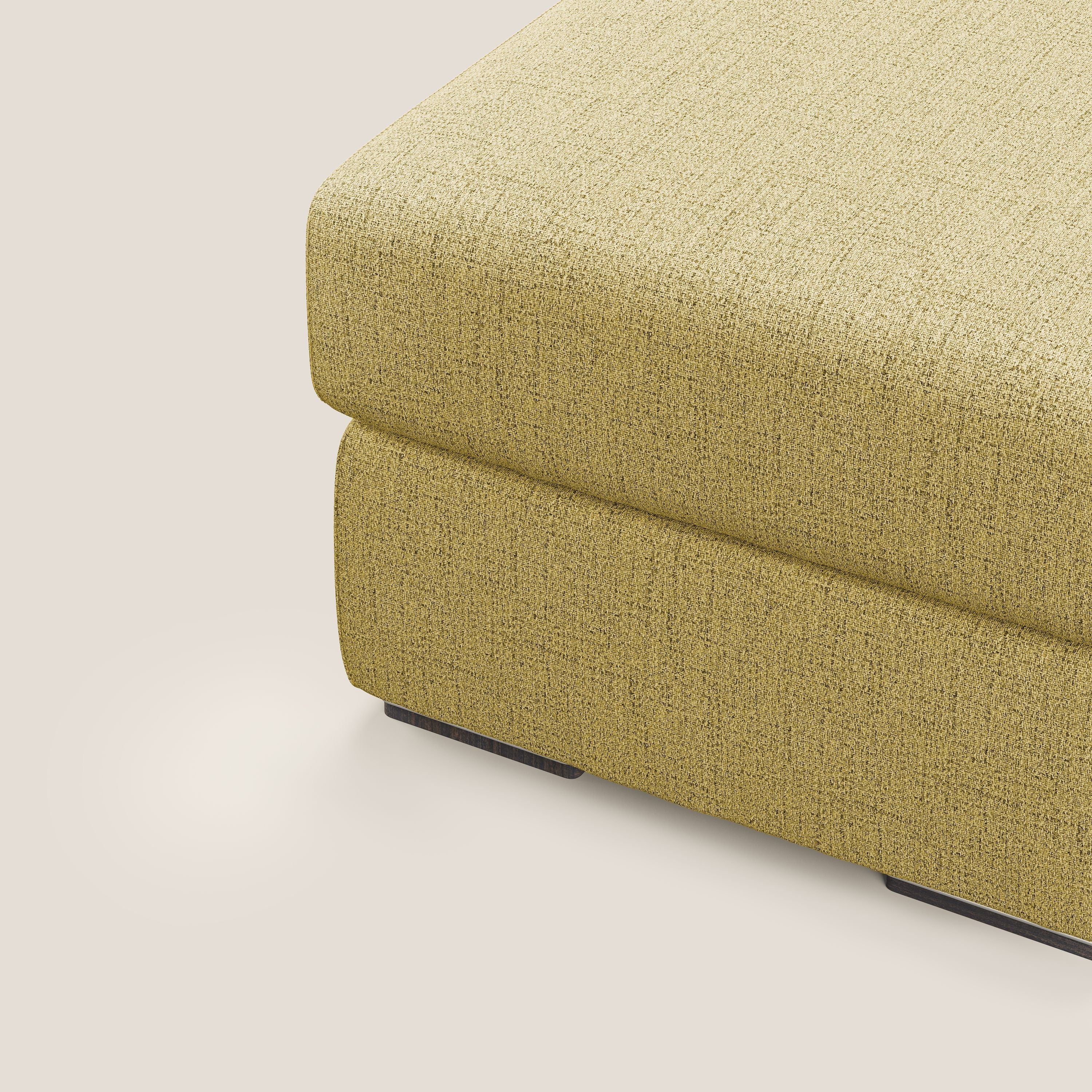 Sun pouf coffre en tissu imperméable flammé T03 jaune - Image 5