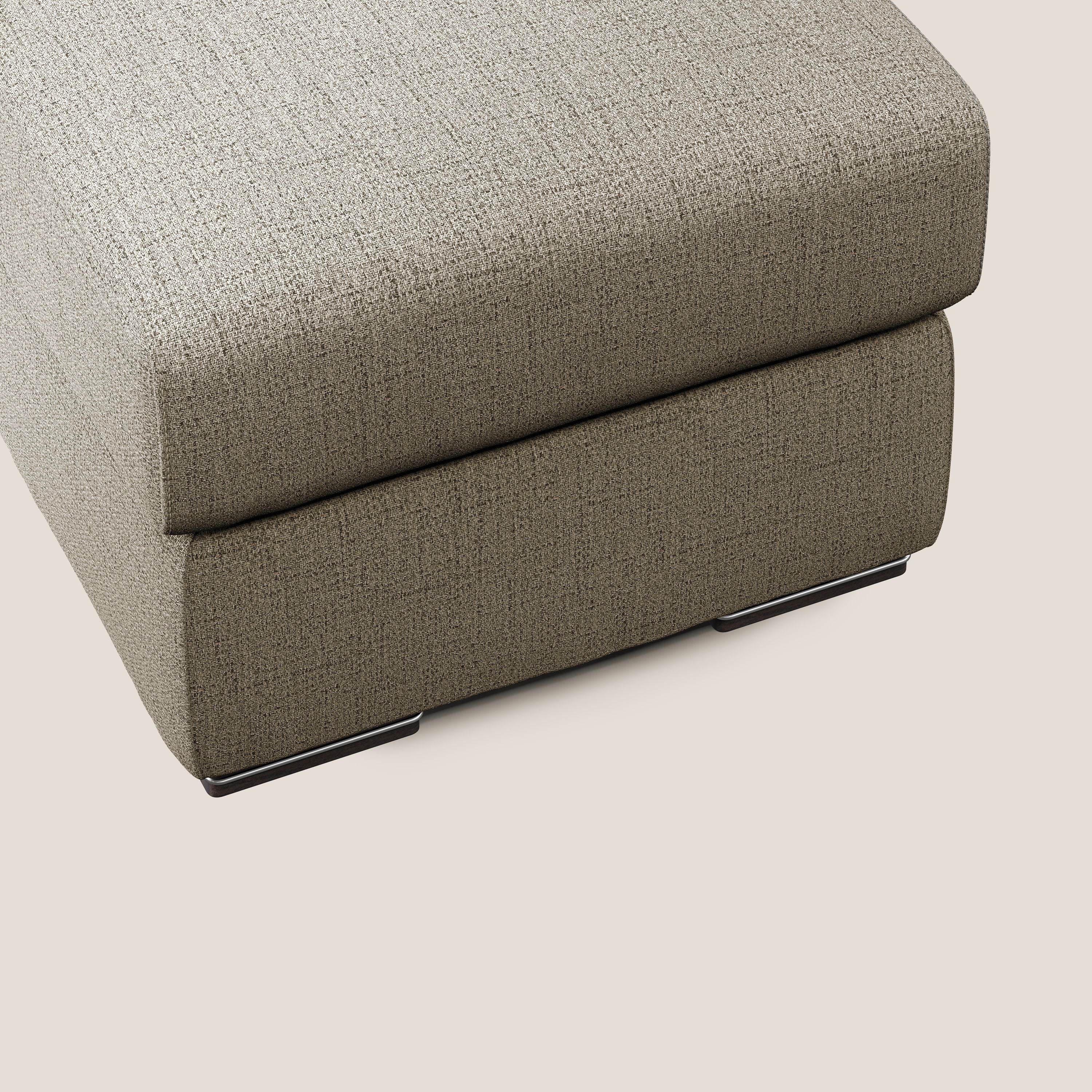 Sun pouf coffre en tissu imperméable flammé T03 marron - Image 4