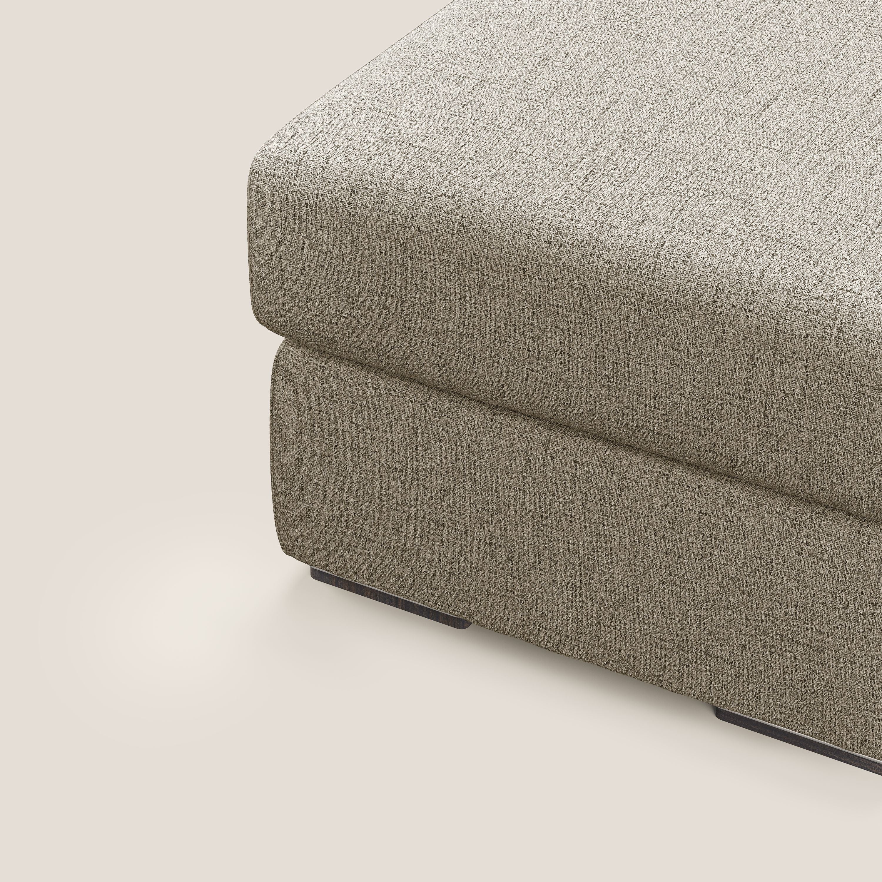 Sun pouf coffre en tissu imperméable flammé T03 marron - Image 5
