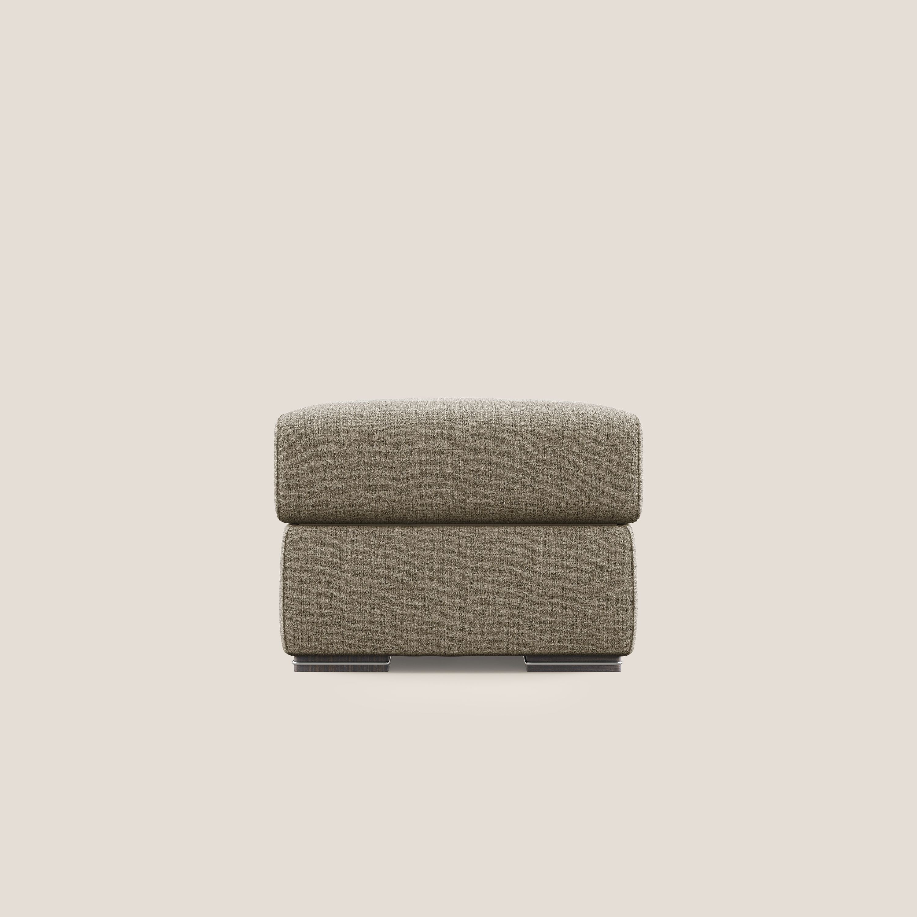 Sun pouf coffre en tissu imperméable flammé T03 marron - Image 7