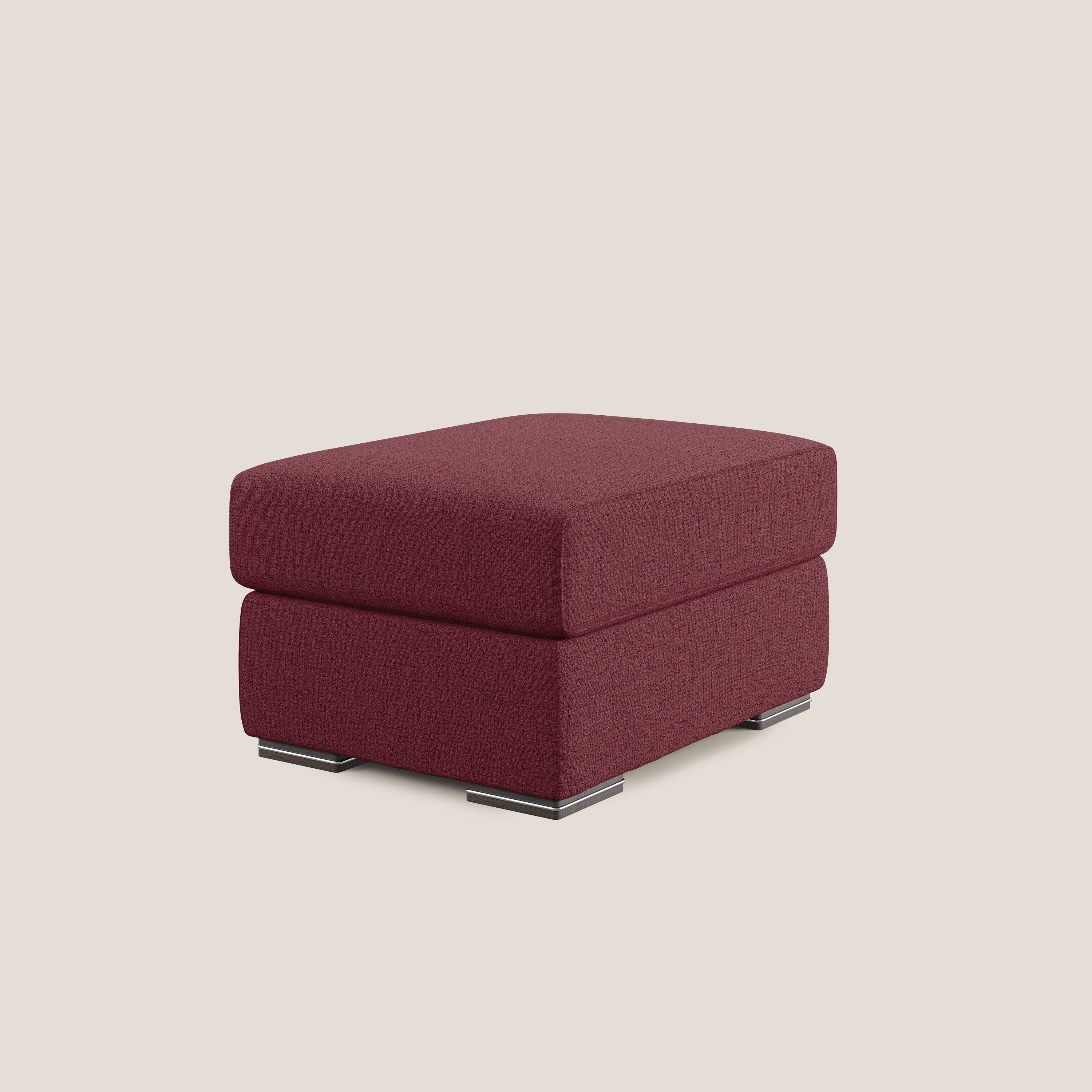 Sun pouf coffre en tissu imperméable flammé T03 rouge - Image 2