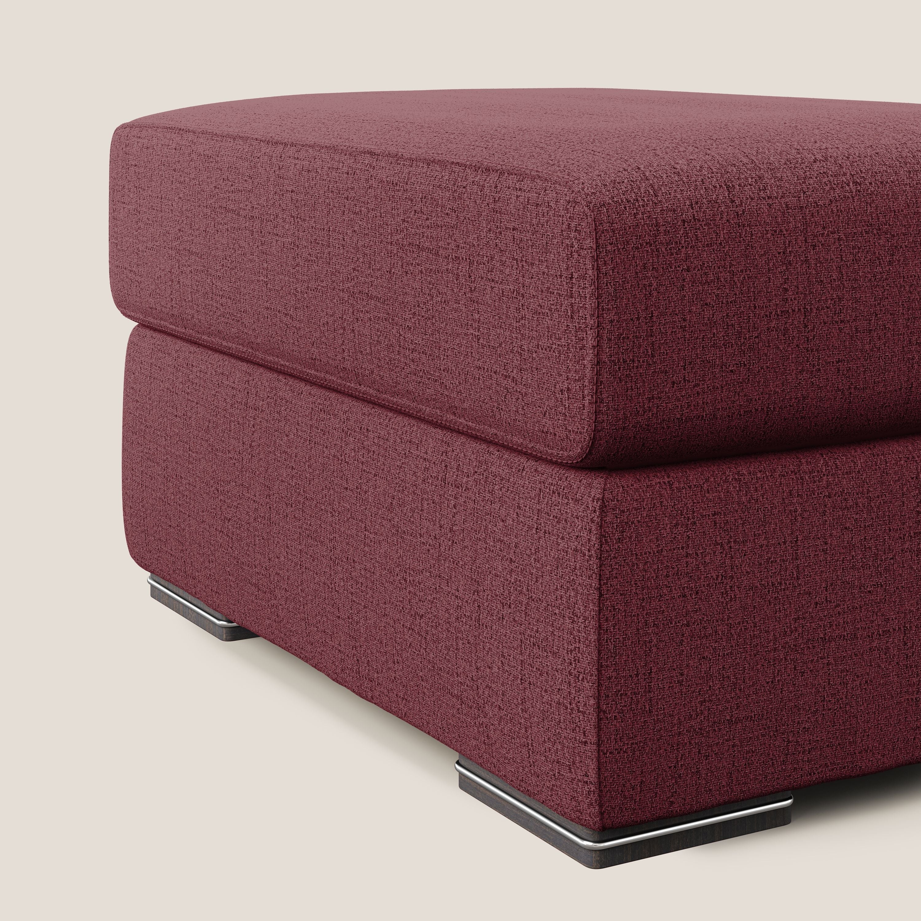 Sun pouf coffre en tissu imperméable flammé T03 rouge - Image 3
