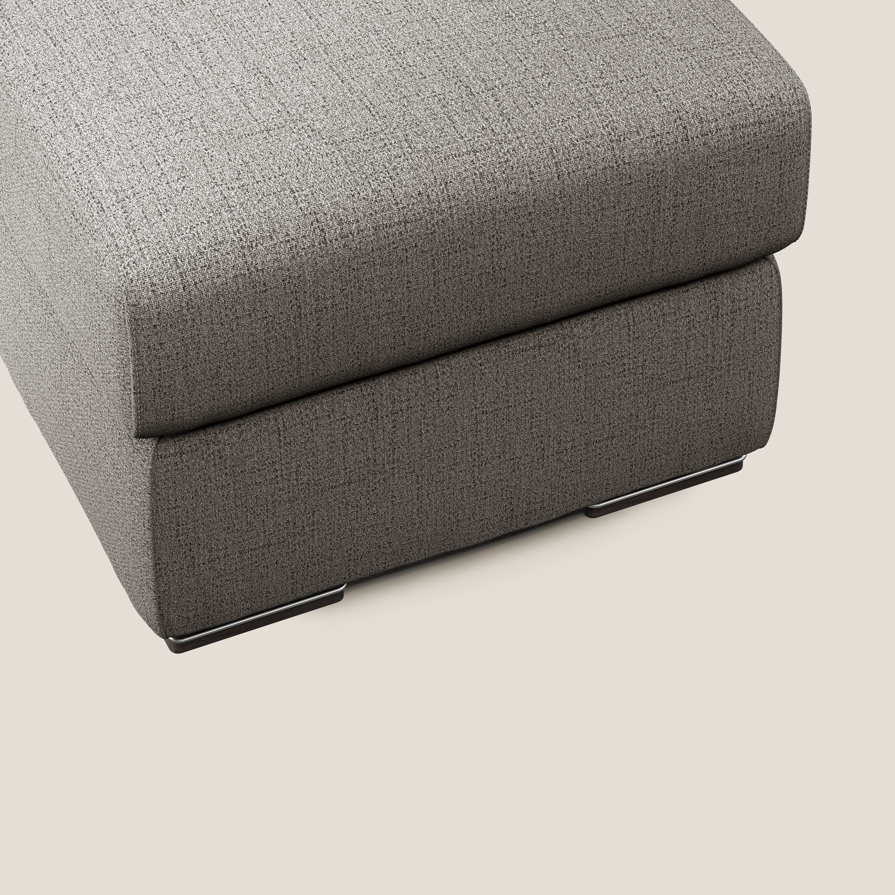 Sun pouf coffre en tissu imperméable flammé T03 taupe - Image 4