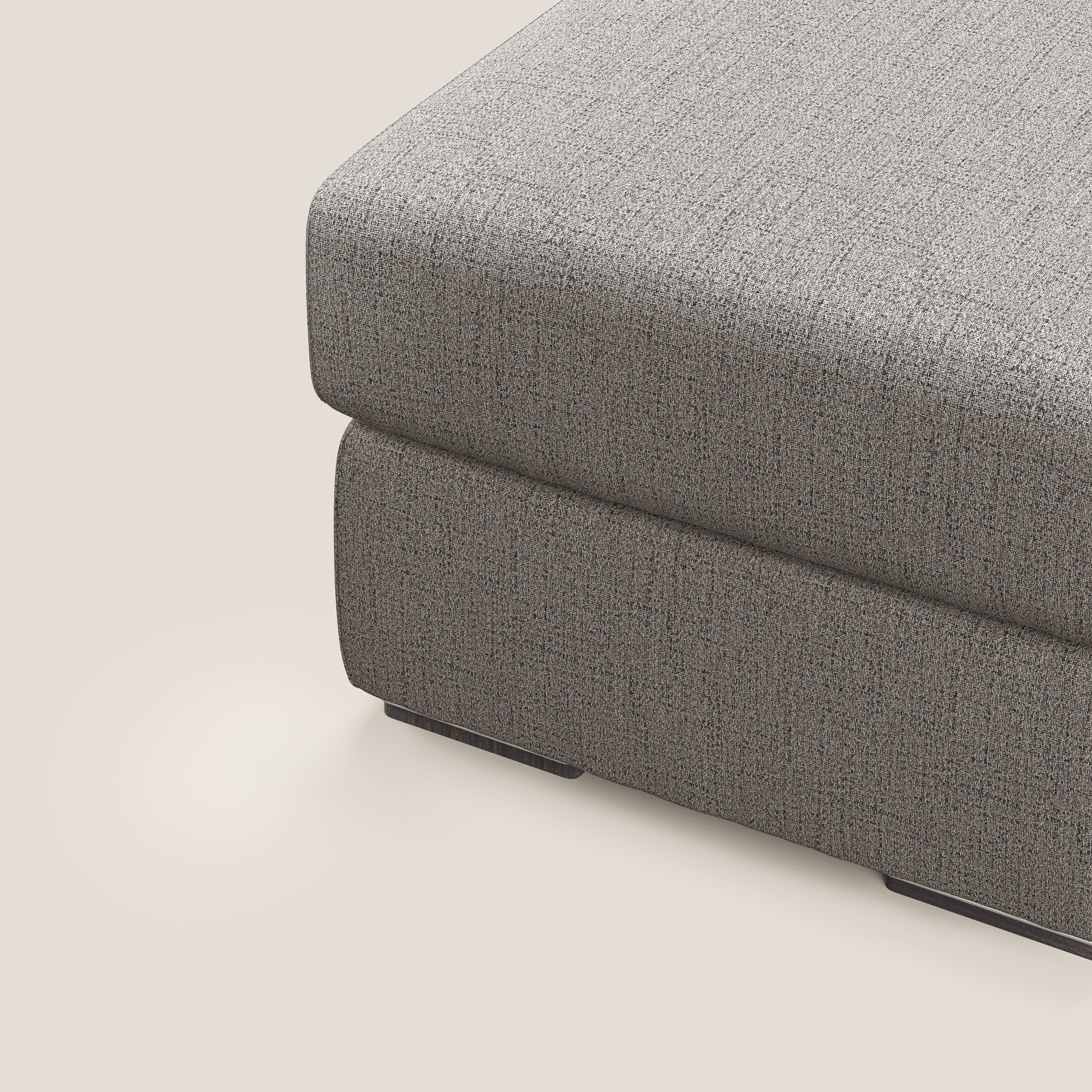 Sun pouf coffre en tissu imperméable flammé T03 taupe - Image 5