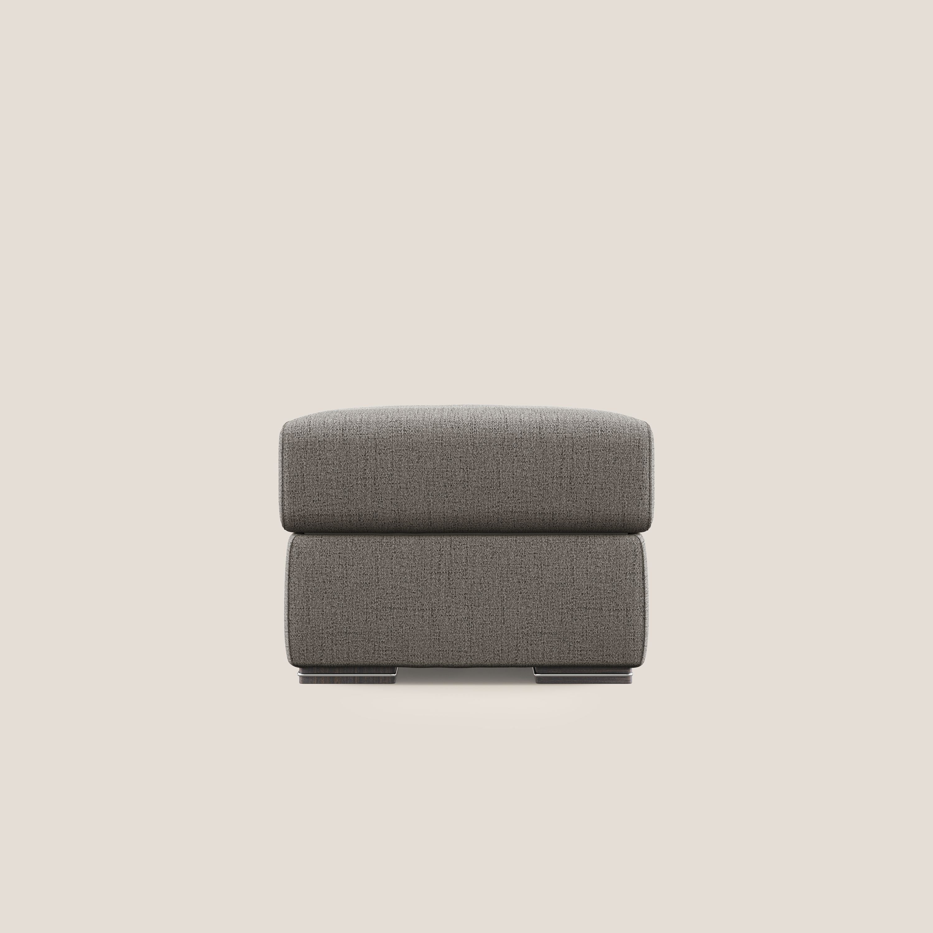 Sun pouf coffre en tissu imperméable flammé T03 taupe - Image 7