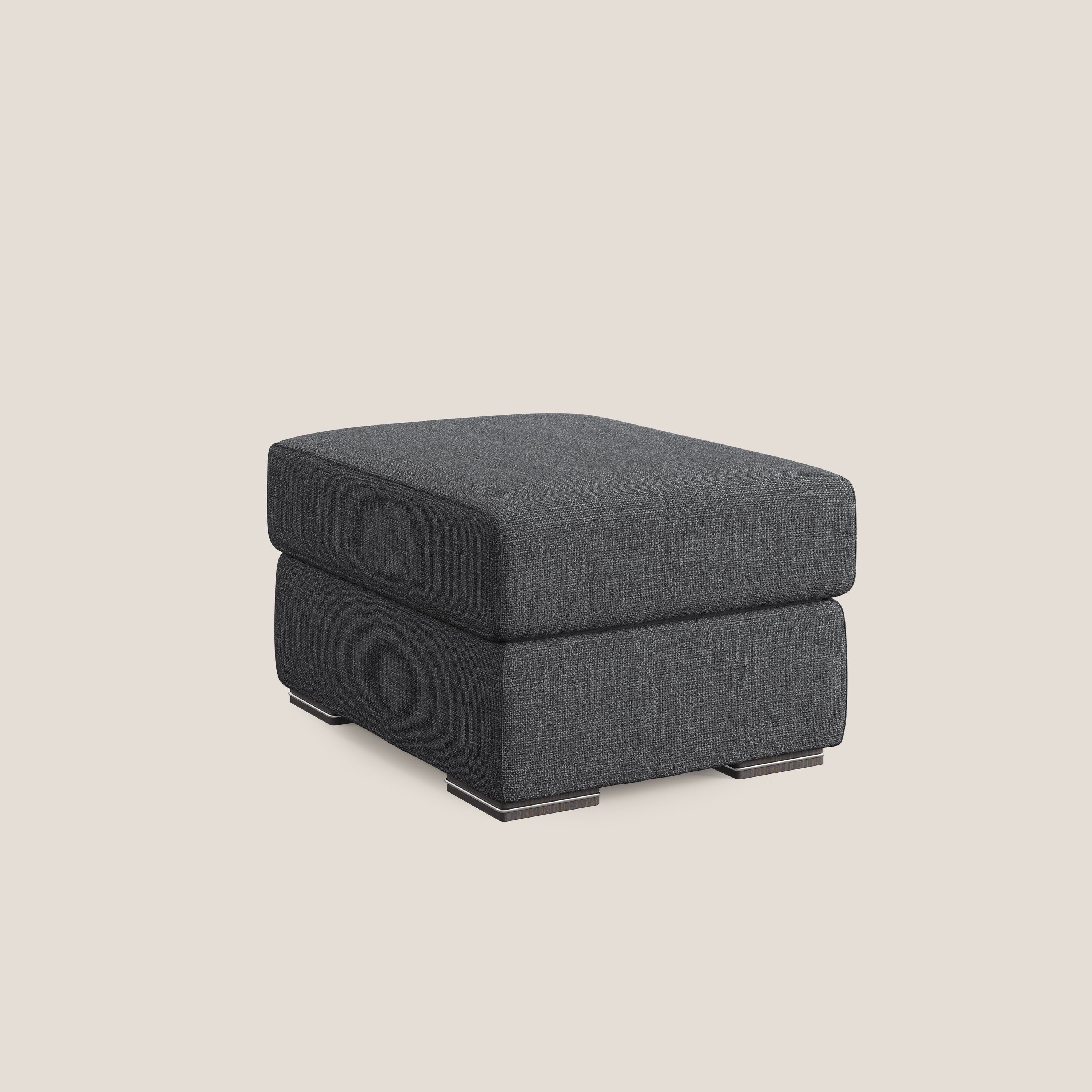 Sun pouf coffre en tissu imperméable doux entrelacé T06 anthracite - Image 8