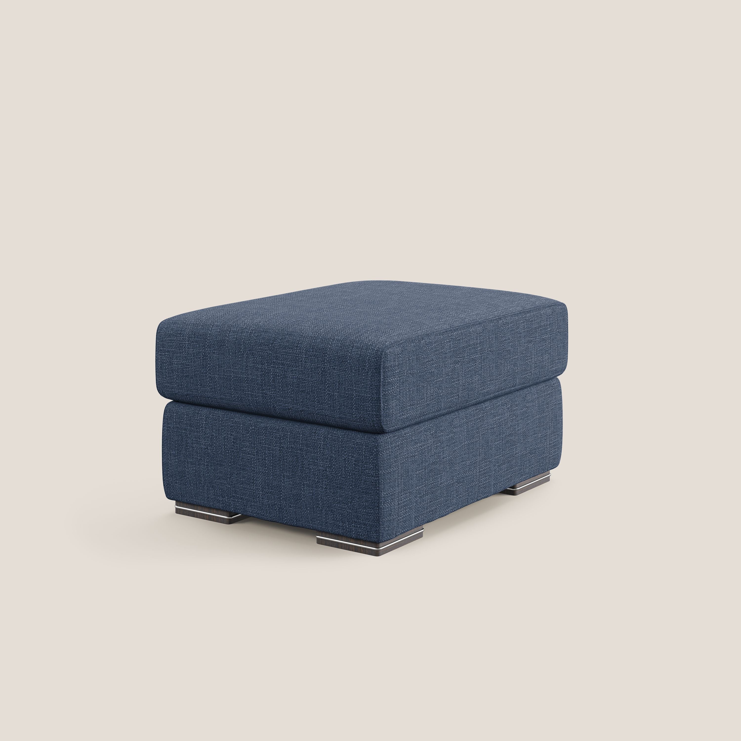 Sun pouf coffre en tissu imperméable doux entrelacé T06 bleu - Image 2
