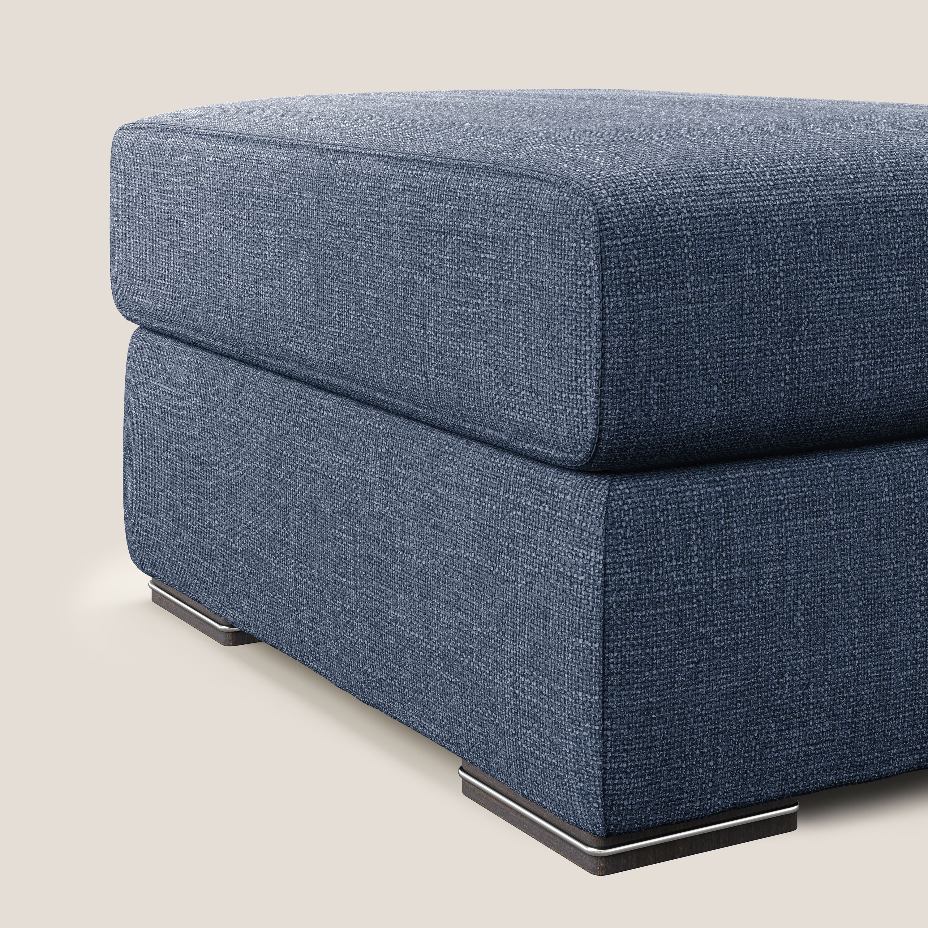 Sun pouf coffre en tissu imperméable doux entrelacé T06 bleu - Image 3