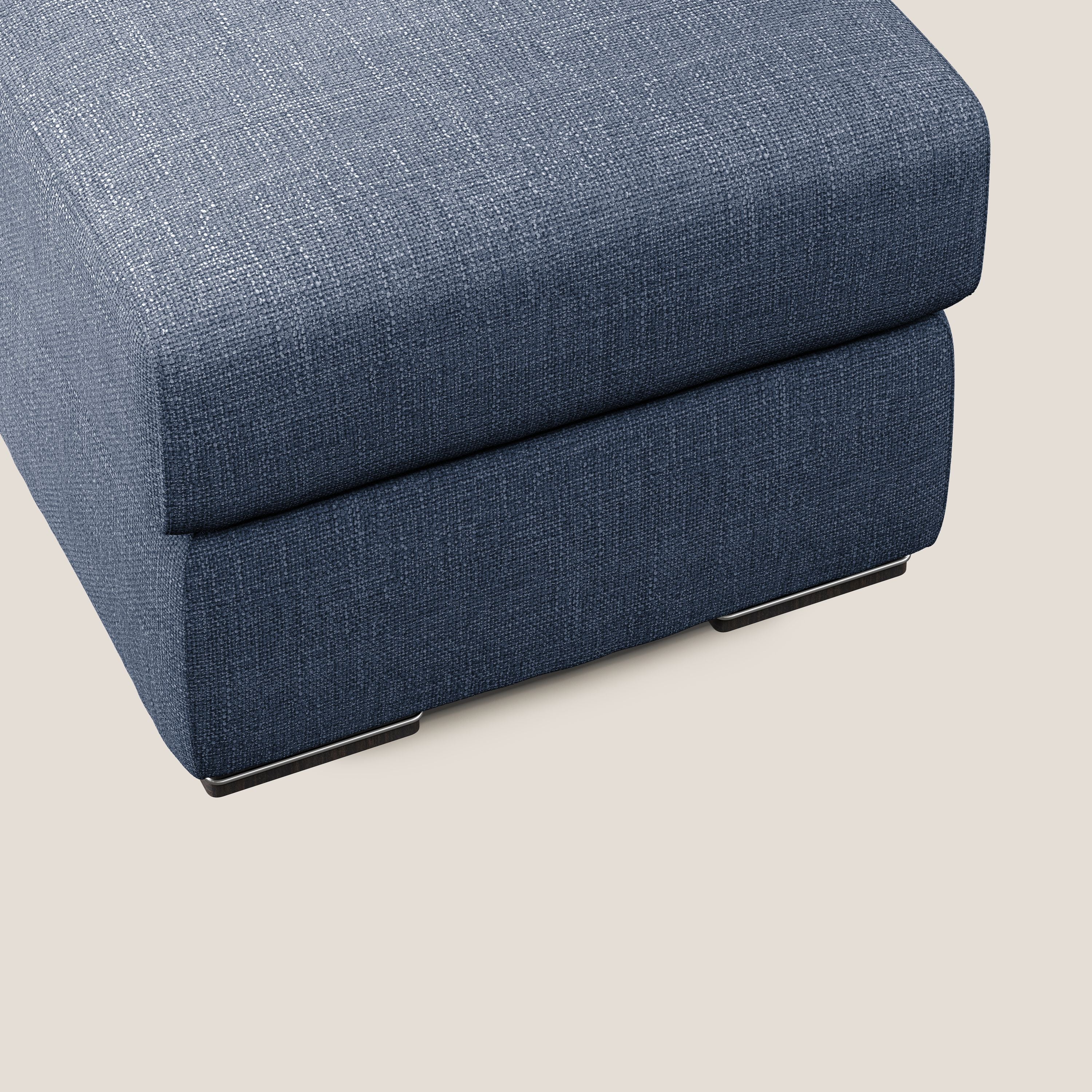 Sun pouf coffre en tissu imperméable doux entrelacé T06 bleu - Image 4