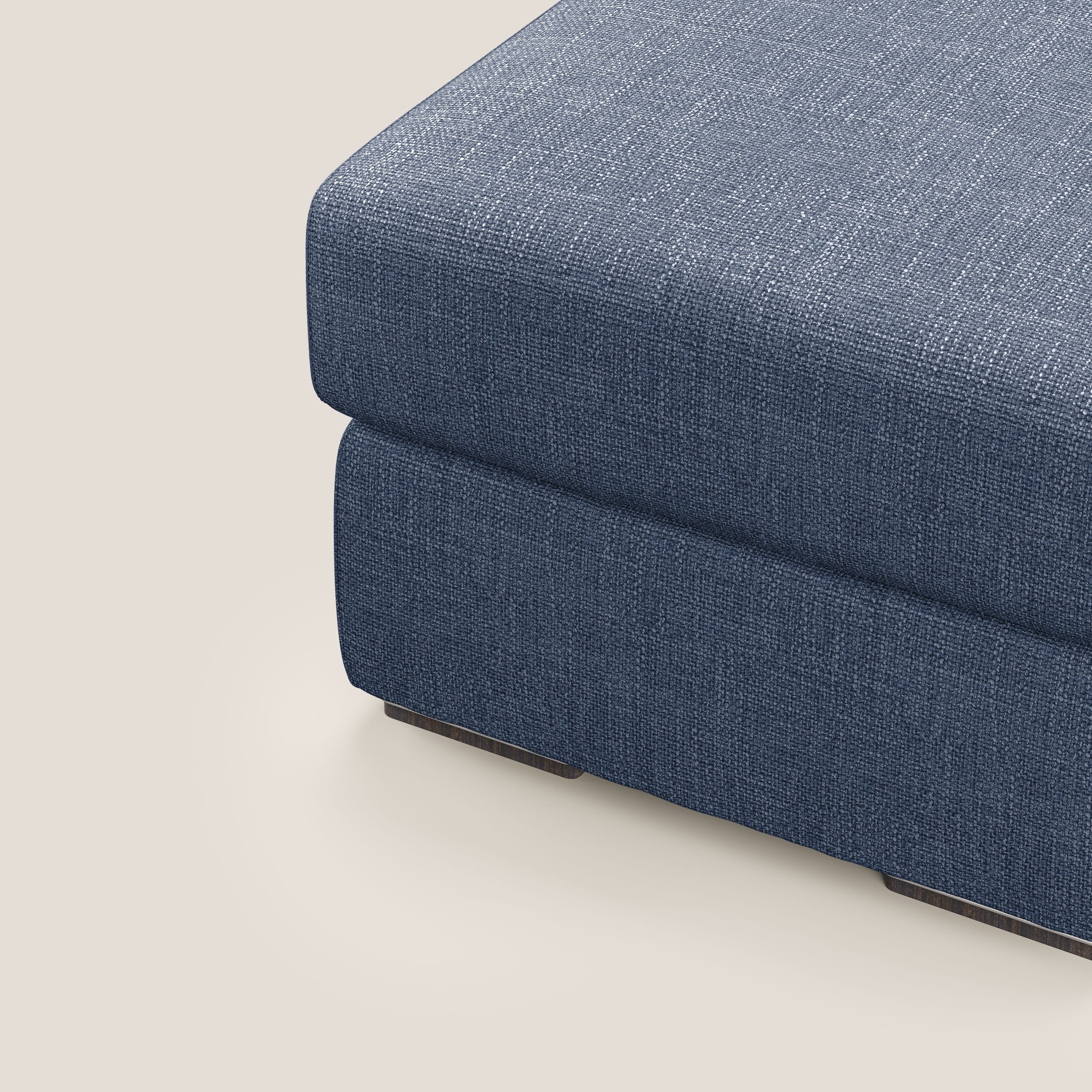 Sun pouf coffre en tissu imperméable doux entrelacé T06 bleu - Image 5