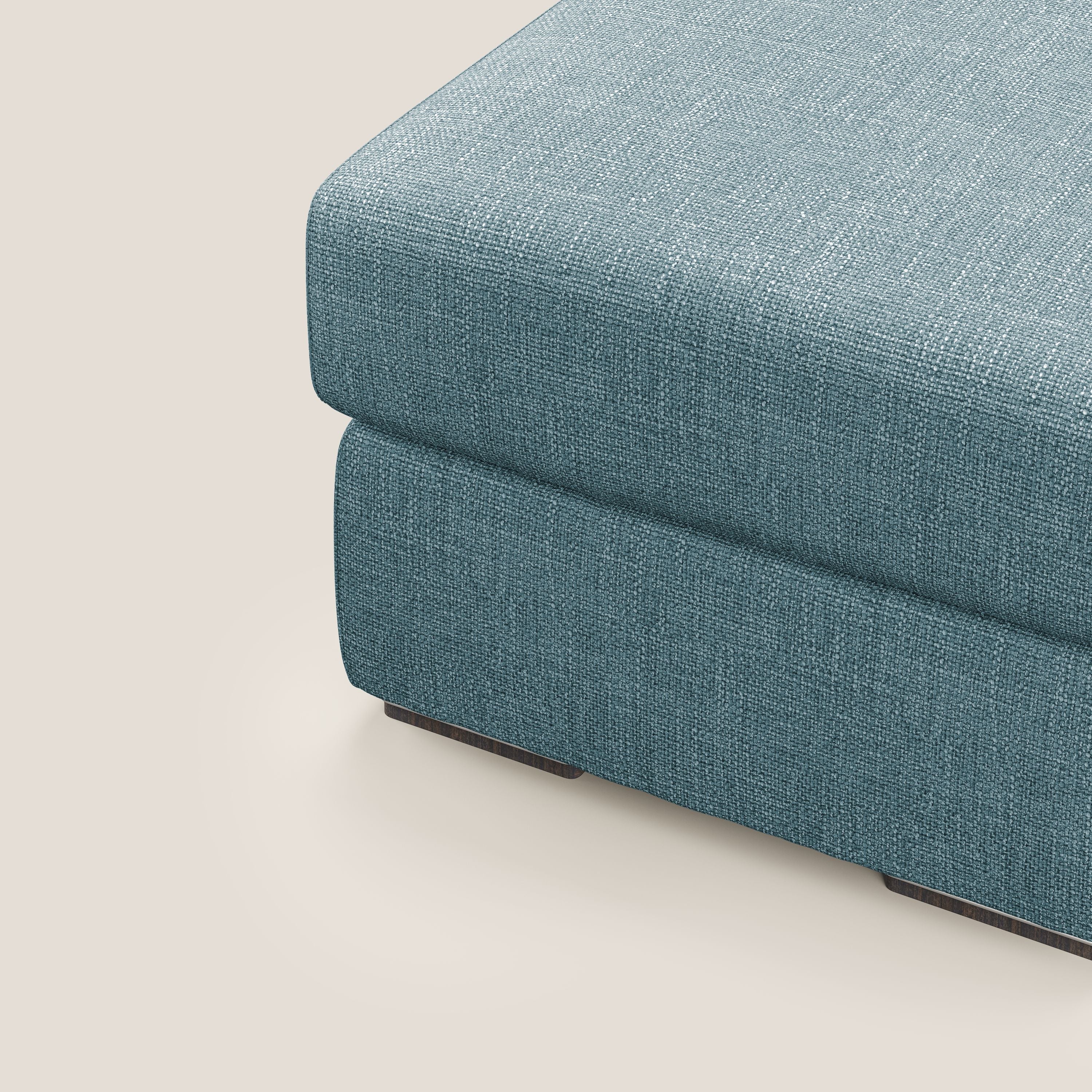 Sun pouf coffre en tissu imperméable doux entrelacé T06 bleu ciel - Image 5