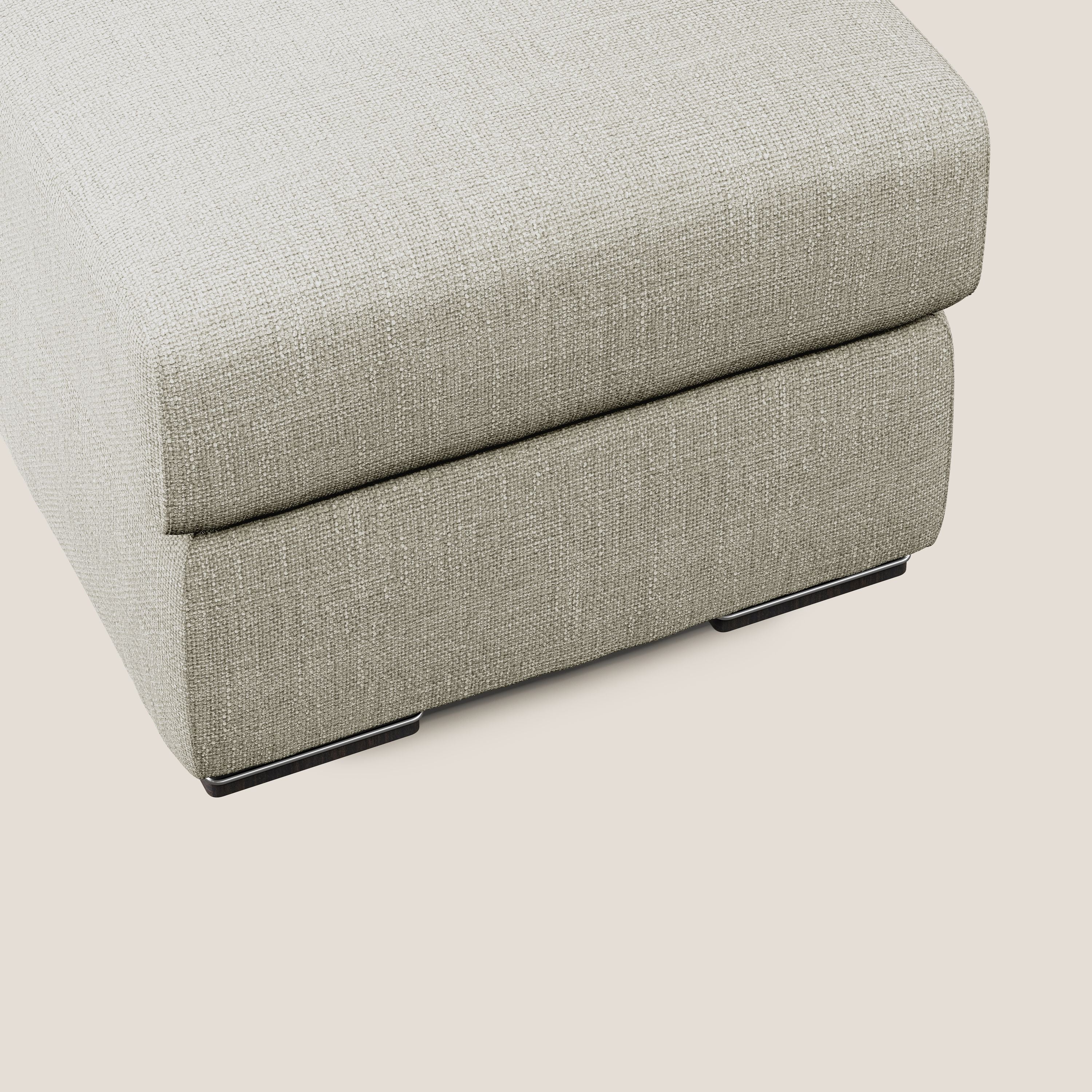 Sun pouf coffre en tissu imperméable doux entrelacé T06 crème - Image 5