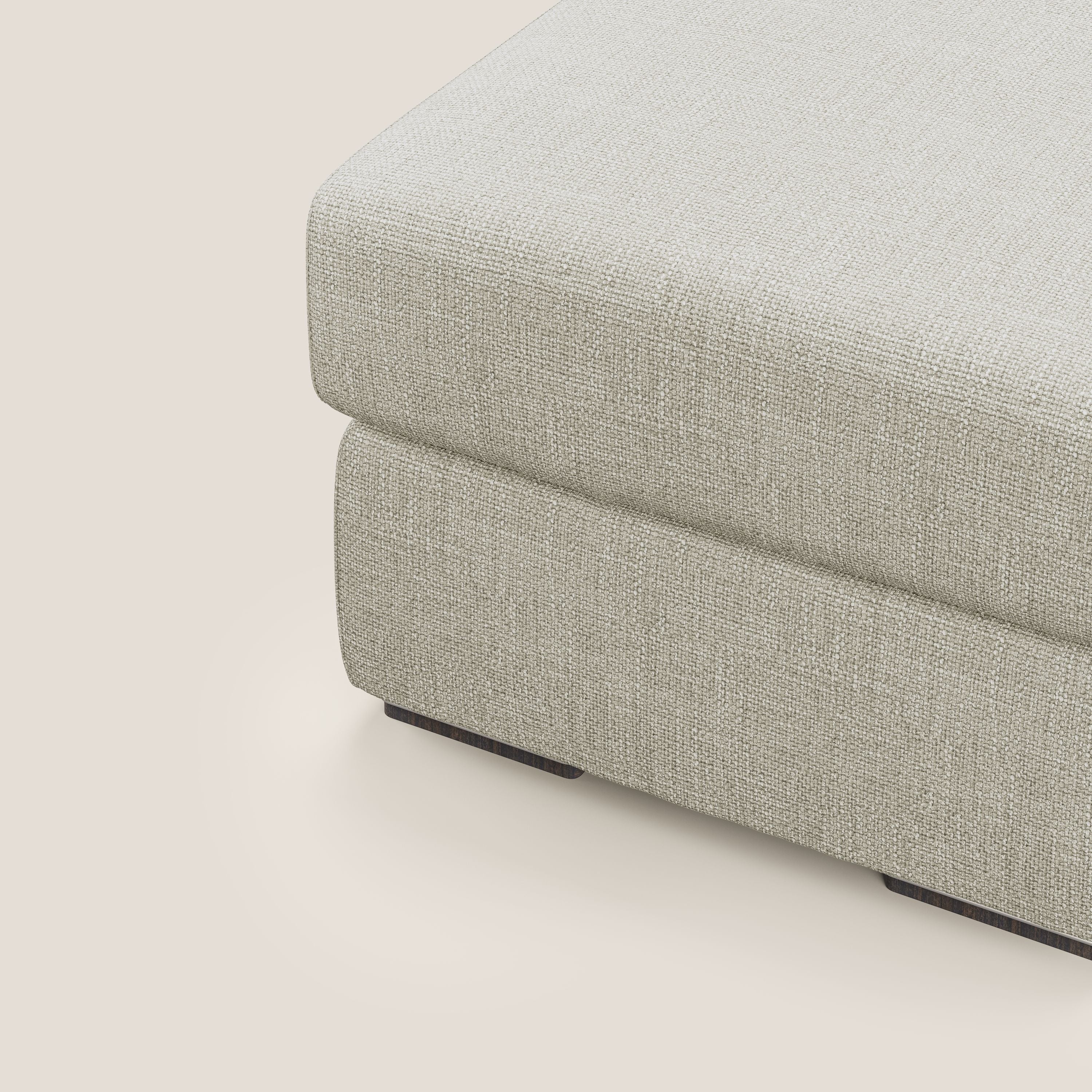 Sun pouf coffre en tissu imperméable doux entrelacé T06 crème - Image 6