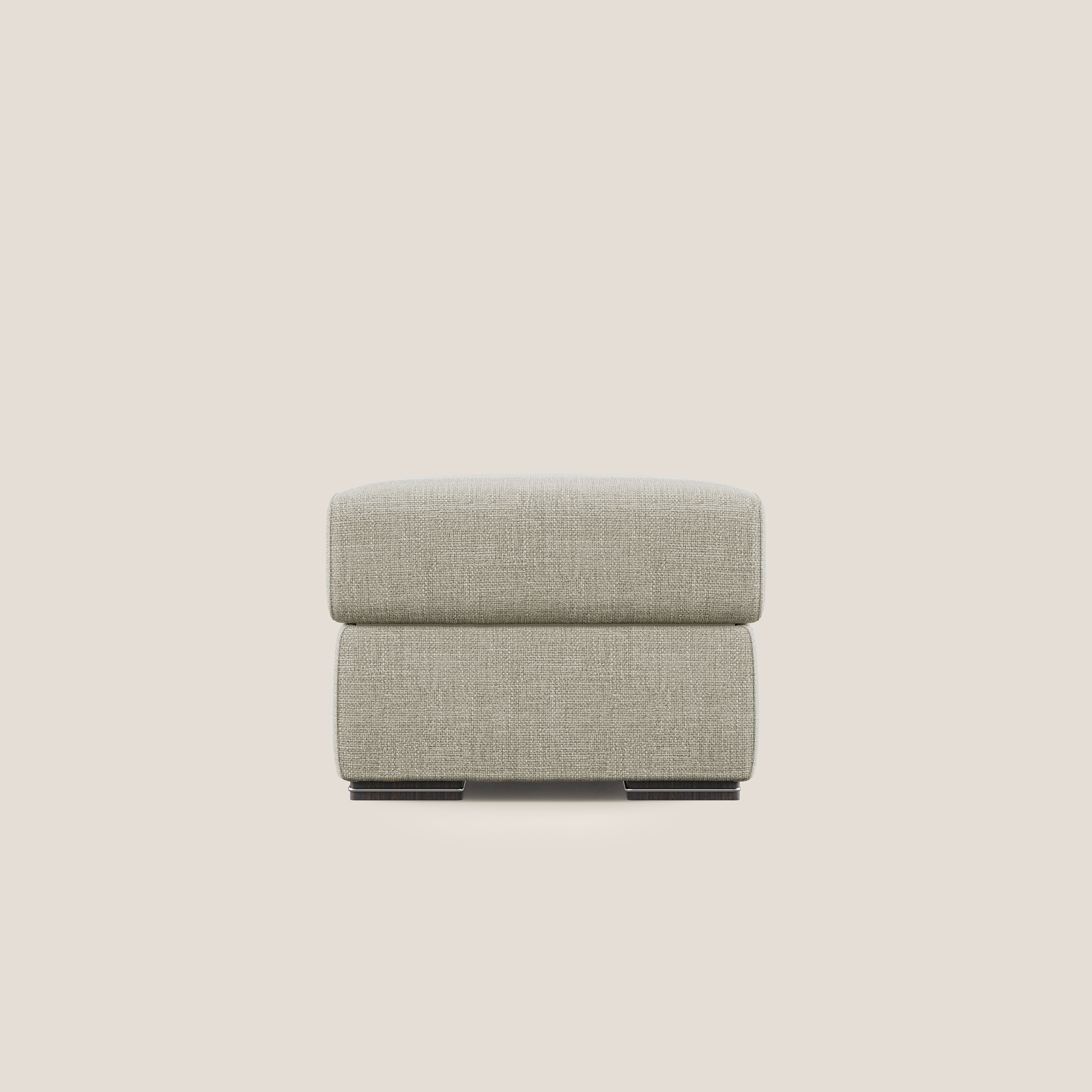 Sun pouf coffre en tissu imperméable doux entrelacé T06 crème - Image 8