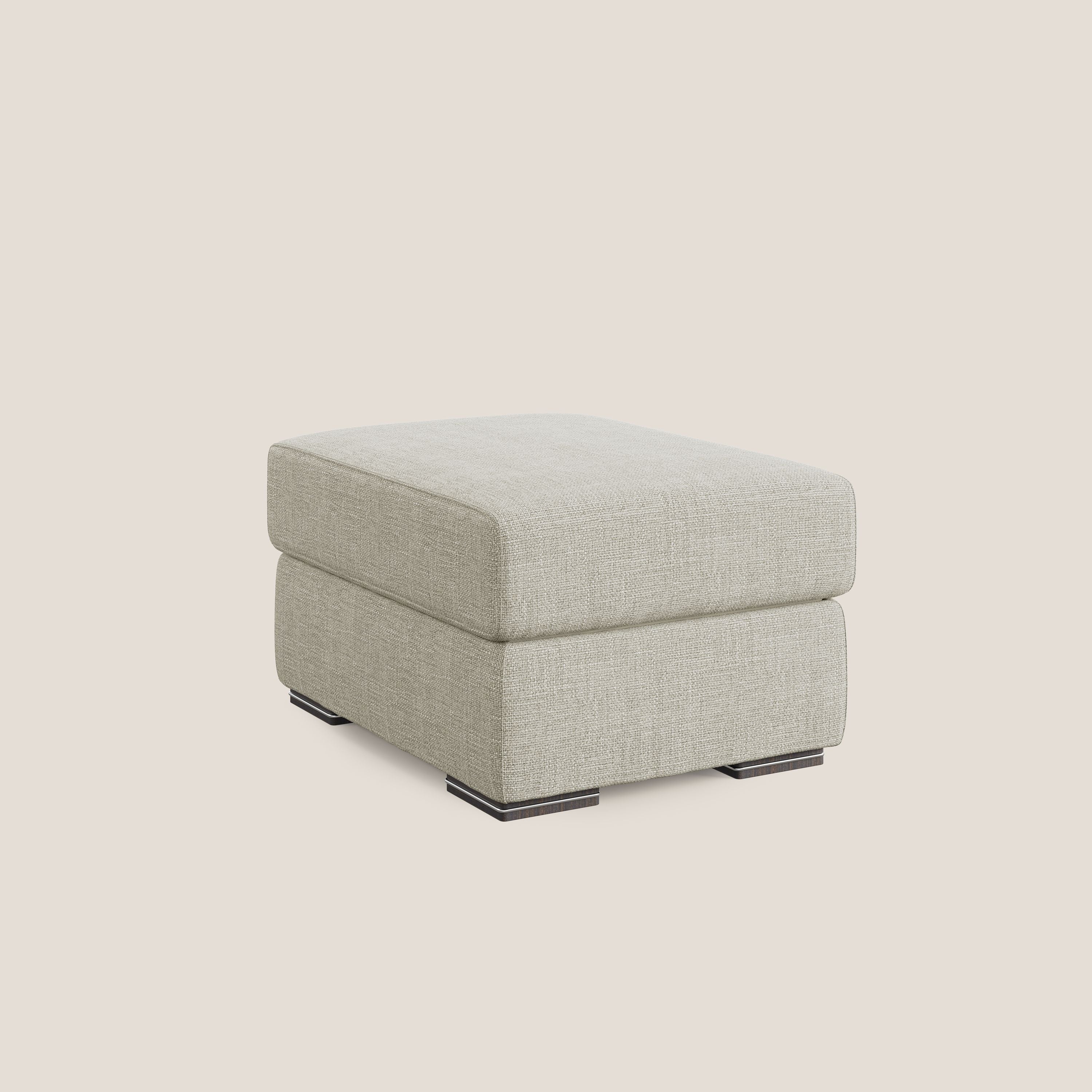 Sun pouf coffre en tissu imperméable doux entrelacé T06 crème - Image 9