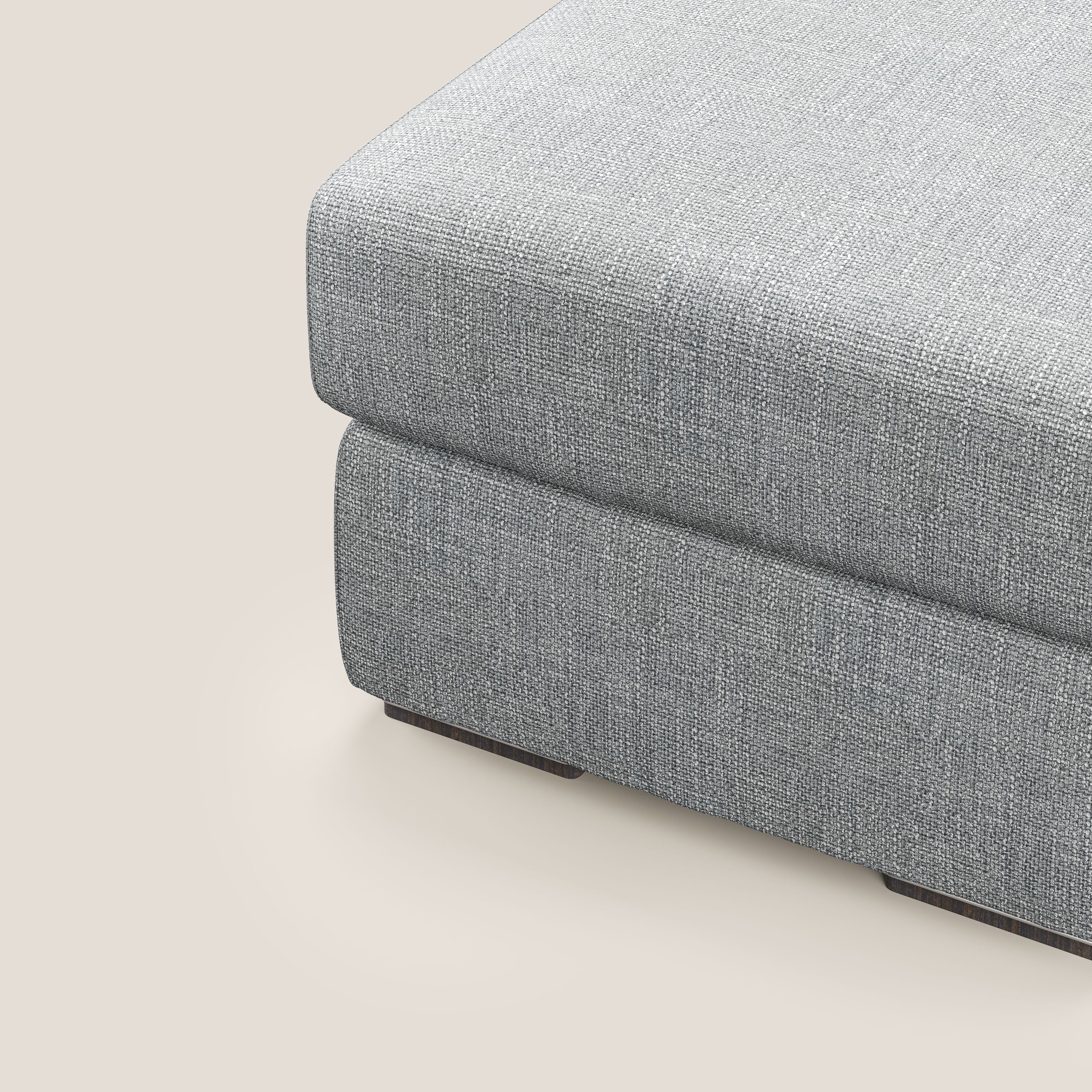 Sun pouf coffre en tissu imperméable doux entrelacé T06 gris - Image 5