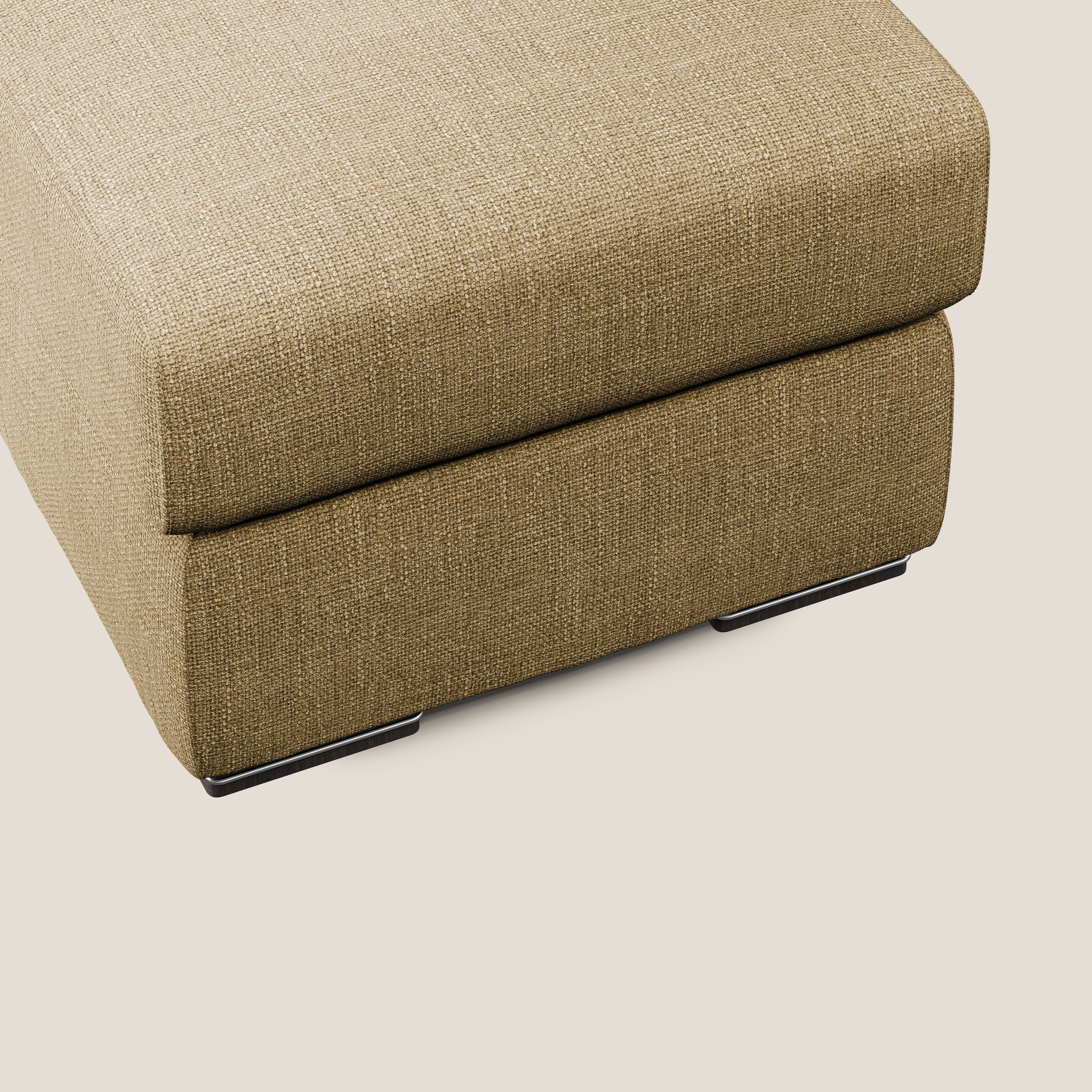 Sun pouf coffre en tissu imperméable doux entrelacé T06 jaune - Image 4