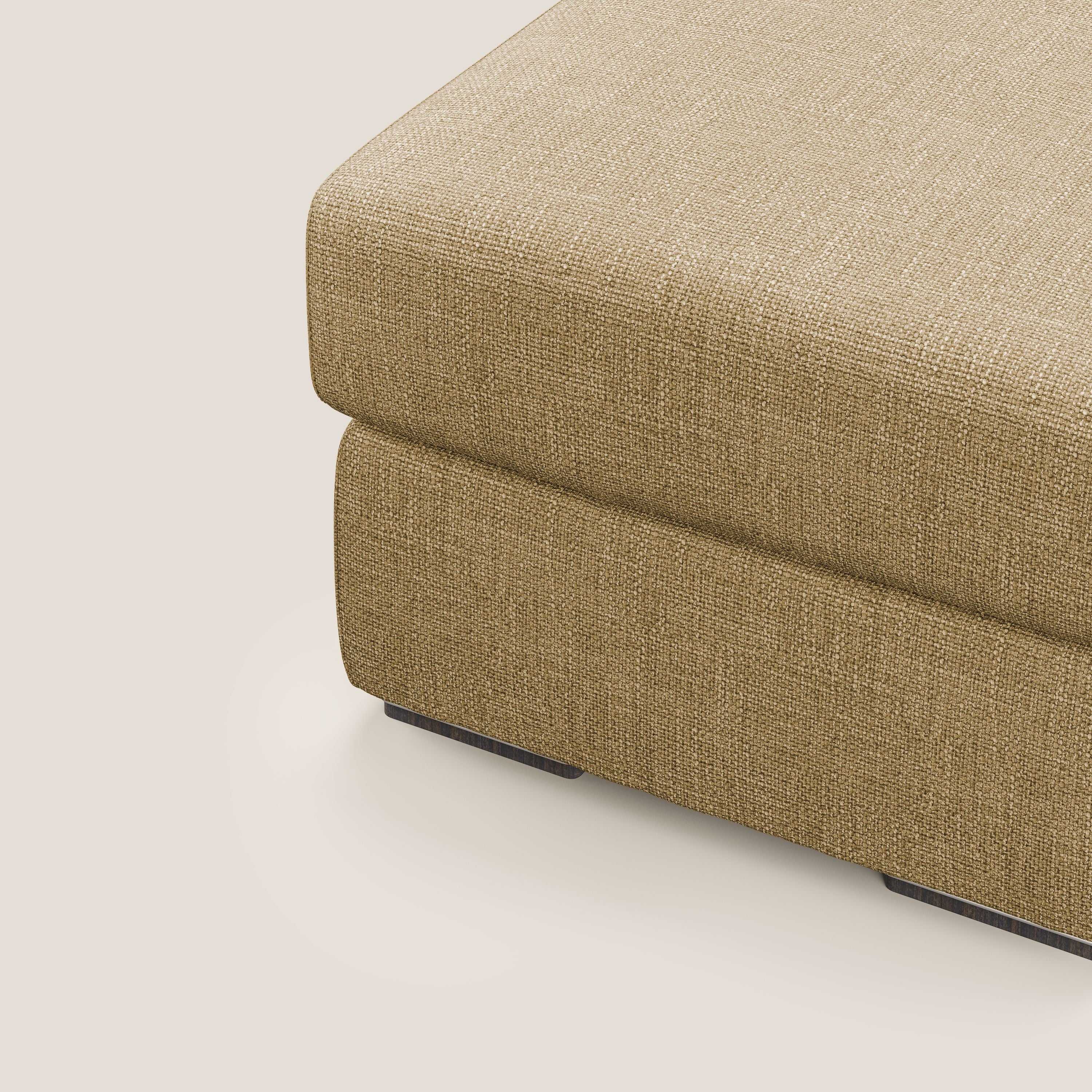 Sun pouf coffre en tissu imperméable doux entrelacé T06 jaune - Image 5