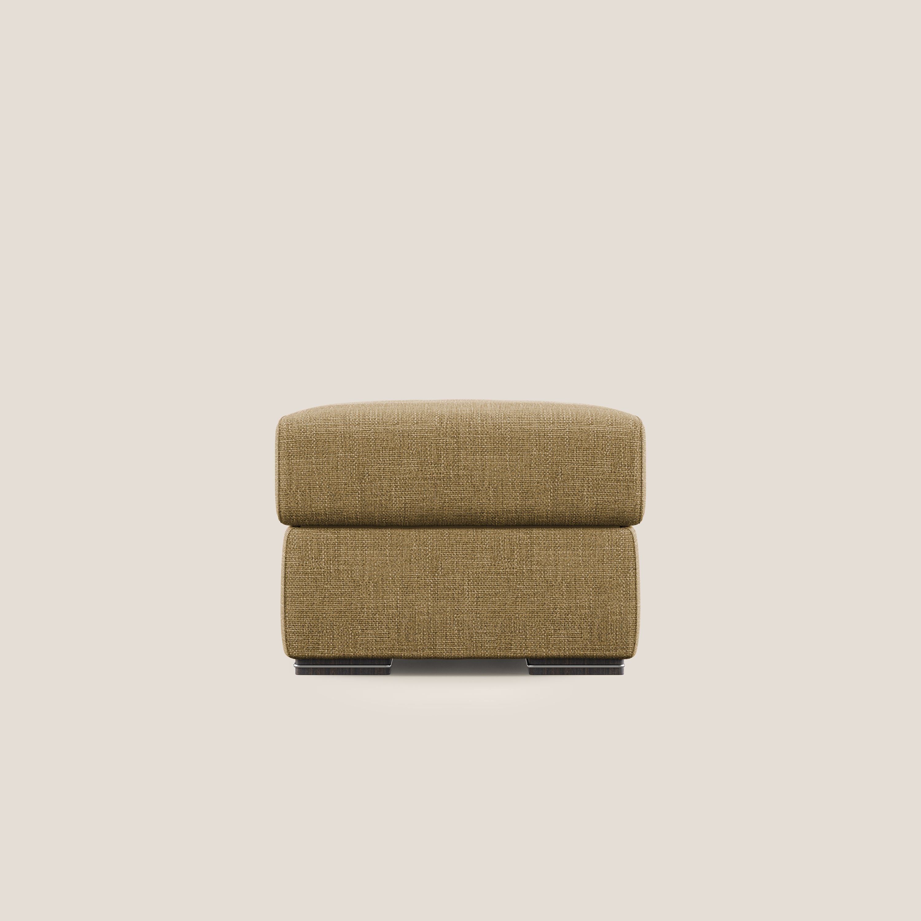 Sun pouf coffre en tissu imperméable doux entrelacé T06 jaune - Image 7