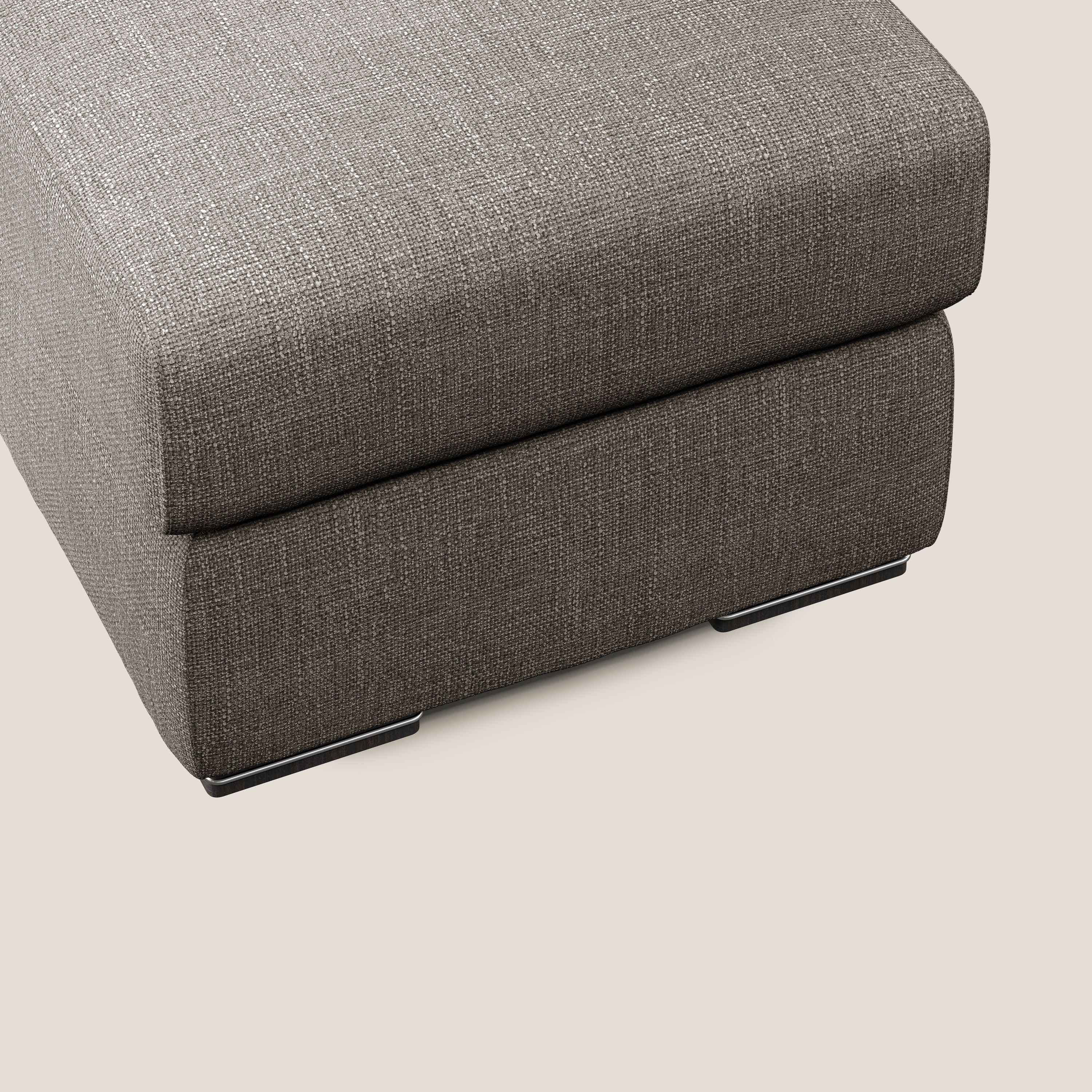 Sun pouf coffre en tissu imperméable doux entrelacé T06 marron - Image 4