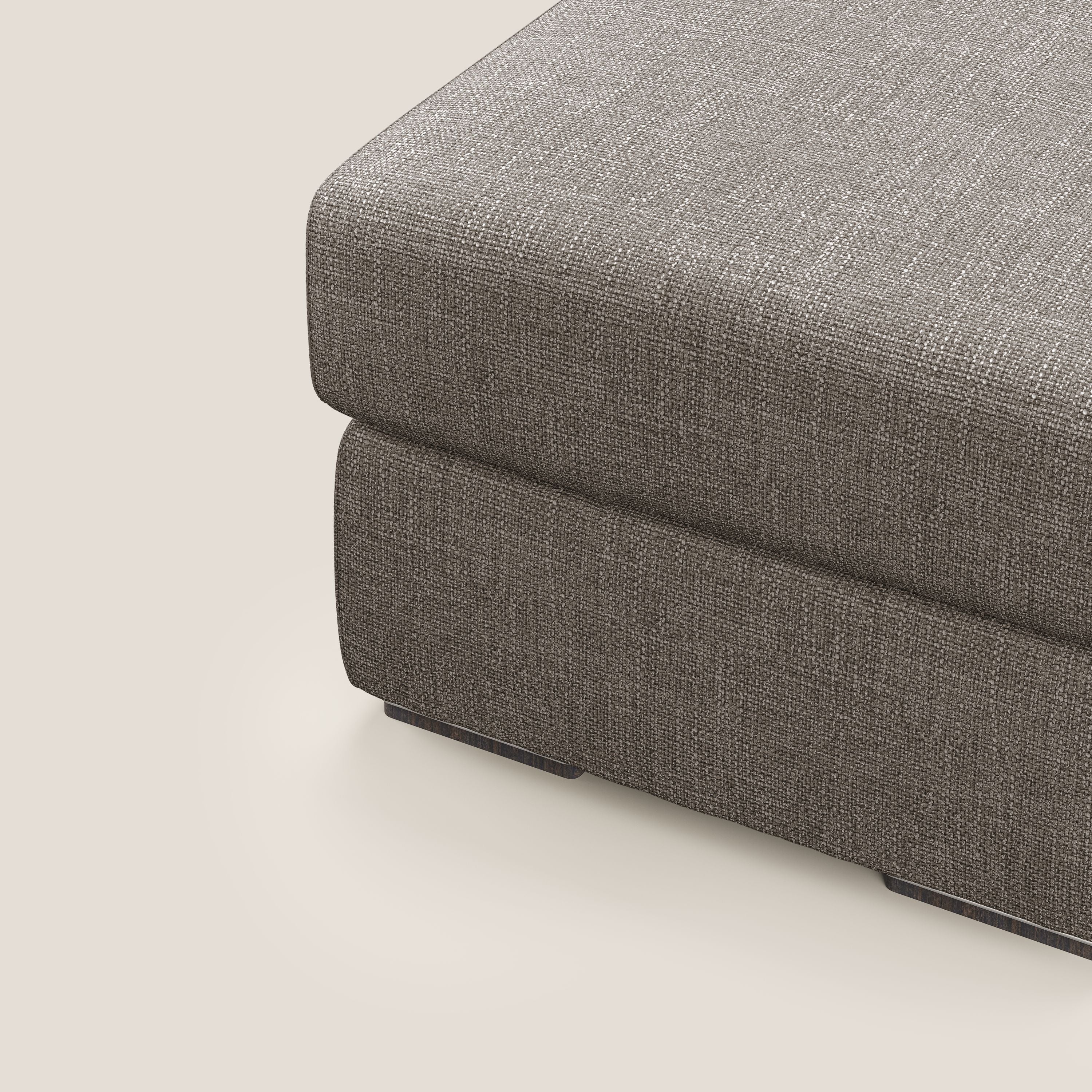Sun pouf coffre en tissu imperméable doux entrelacé T06 marron - Image 5