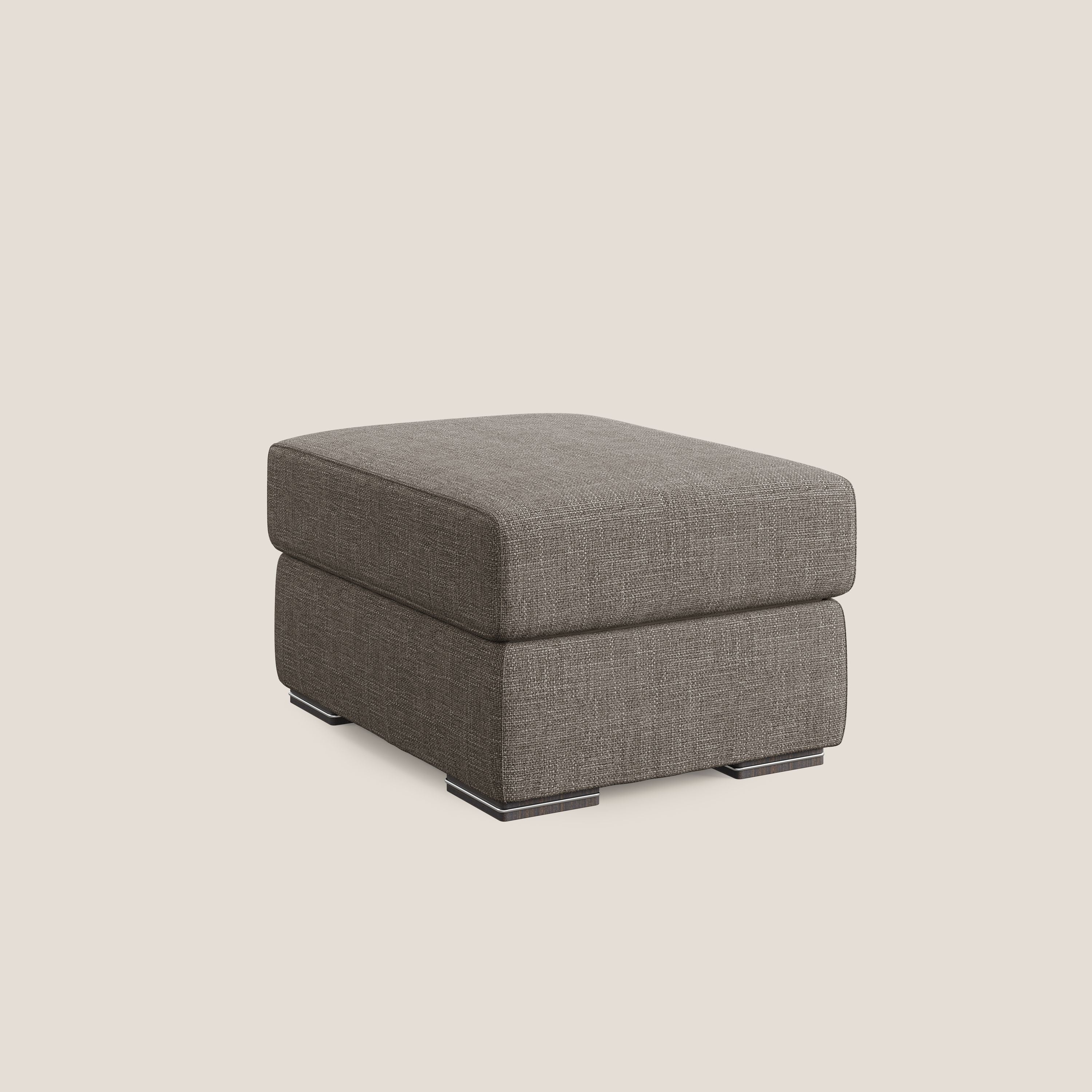 Sun pouf coffre en tissu imperméable doux entrelacé T06 marron - Image 8