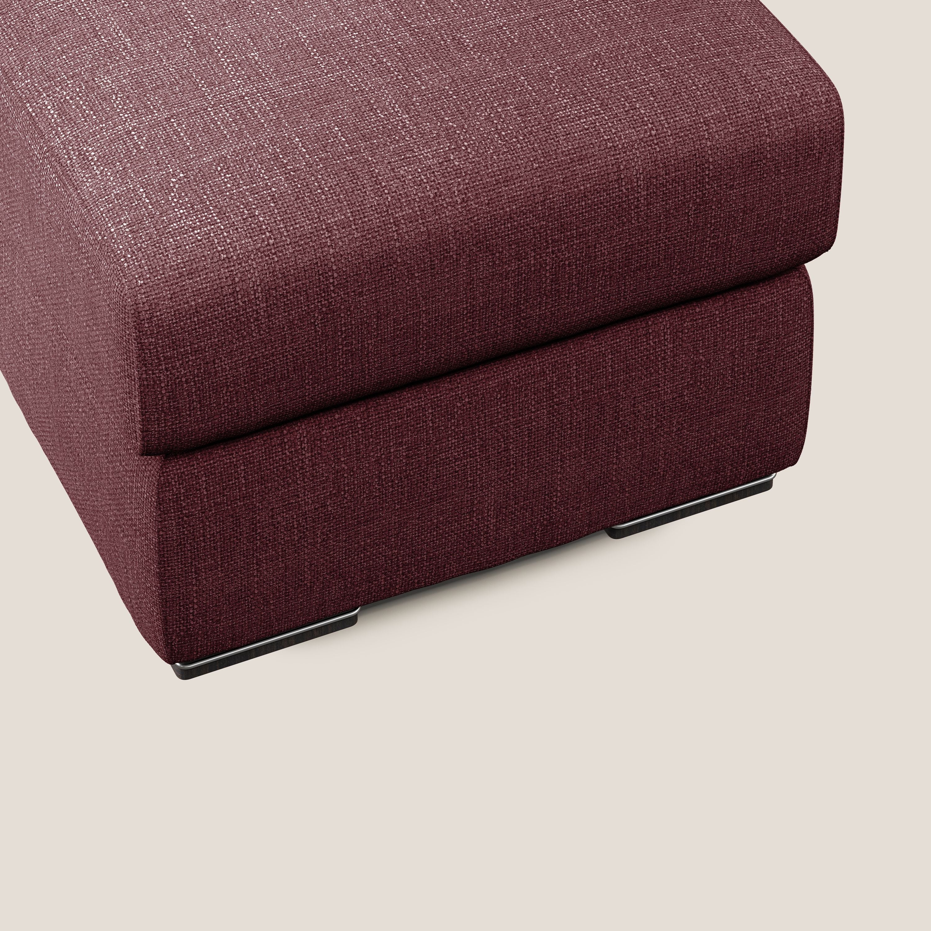 Sun pouf coffre en tissu imperméable doux entrelacé T06 rouge - Image 4