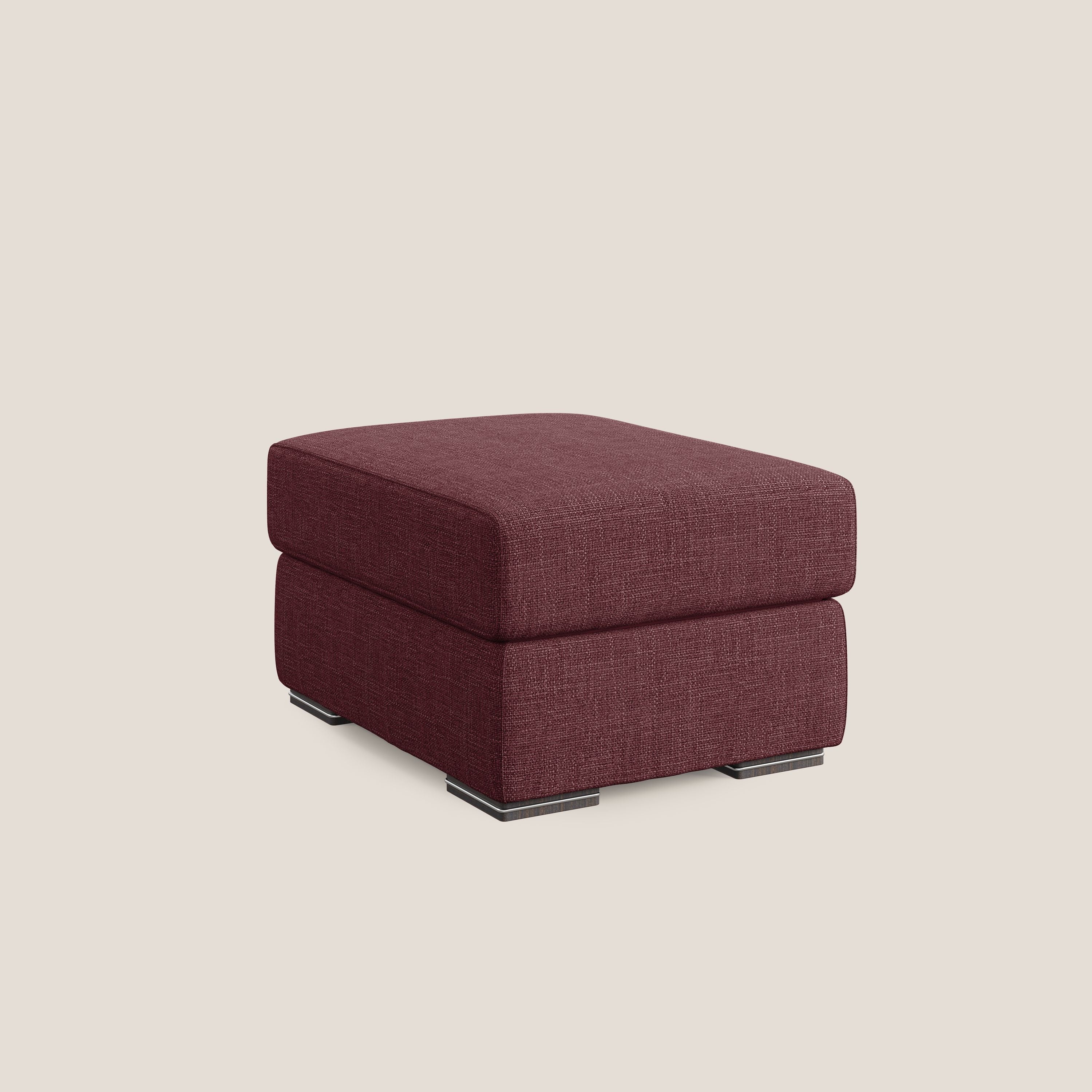 Sun pouf coffre en tissu imperméable doux entrelacé T06 rouge - Image 8